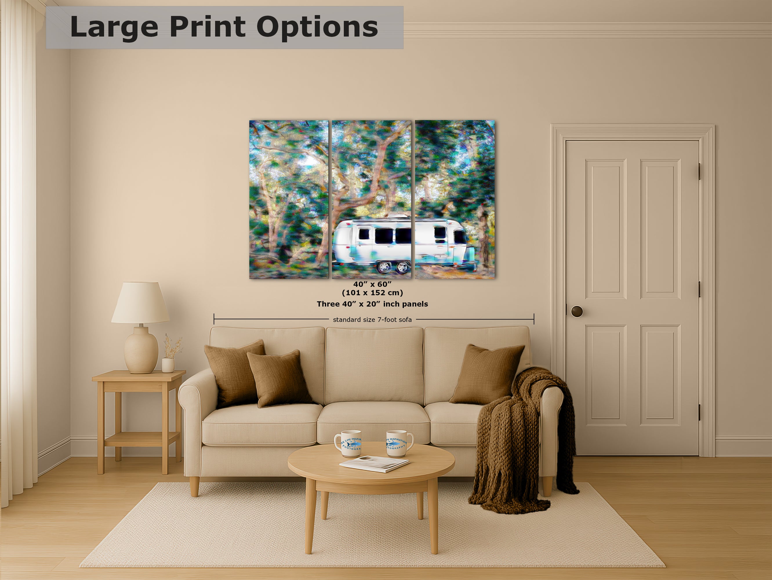 Airstream with Coast Live Oak Camping Decor