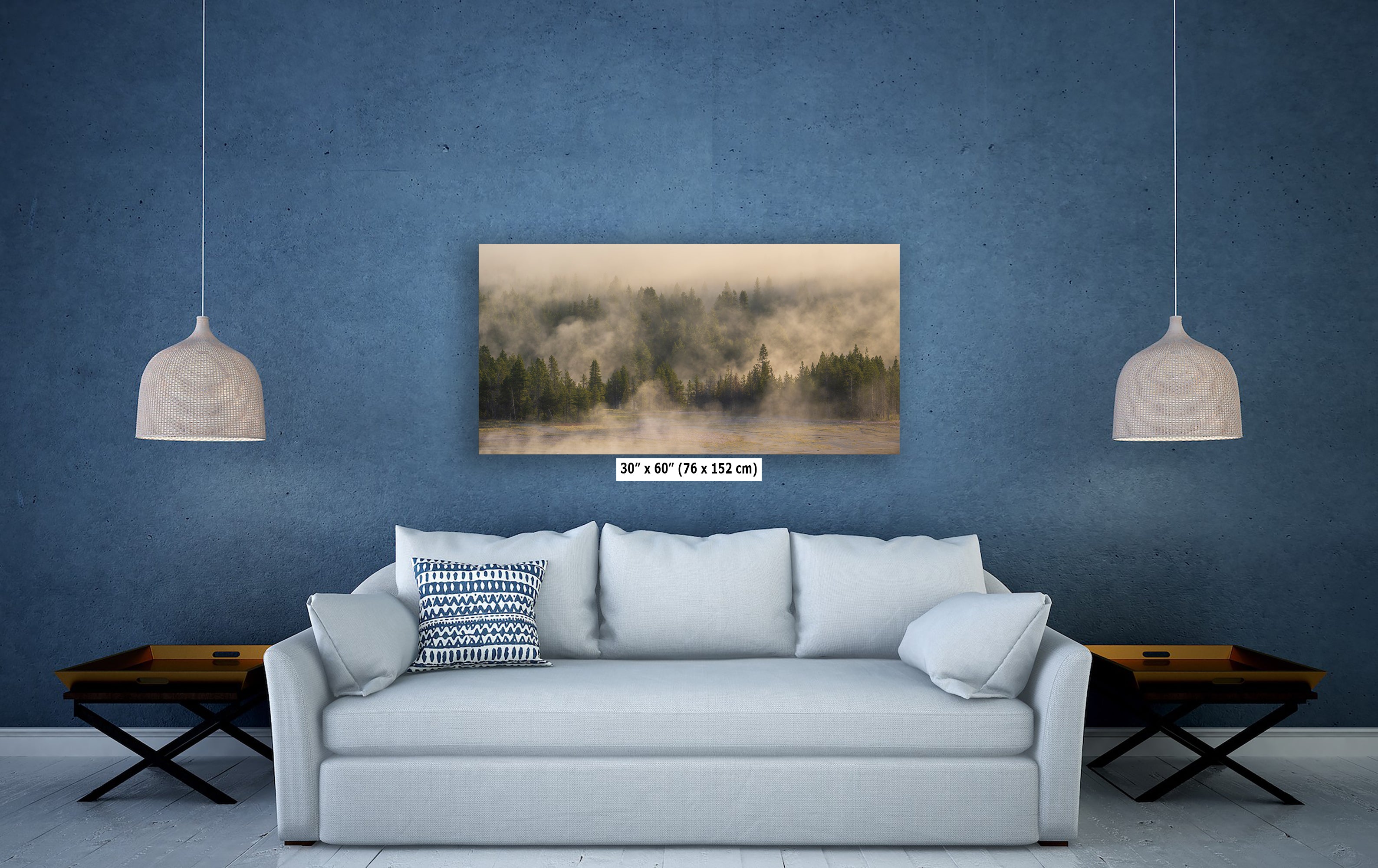 Foggy Forest Picture Forest Bathing Nature Photo, Yellowstone Misty Trees Wall Art, Cabin Decor, Canvas, Paper, Metal Prints