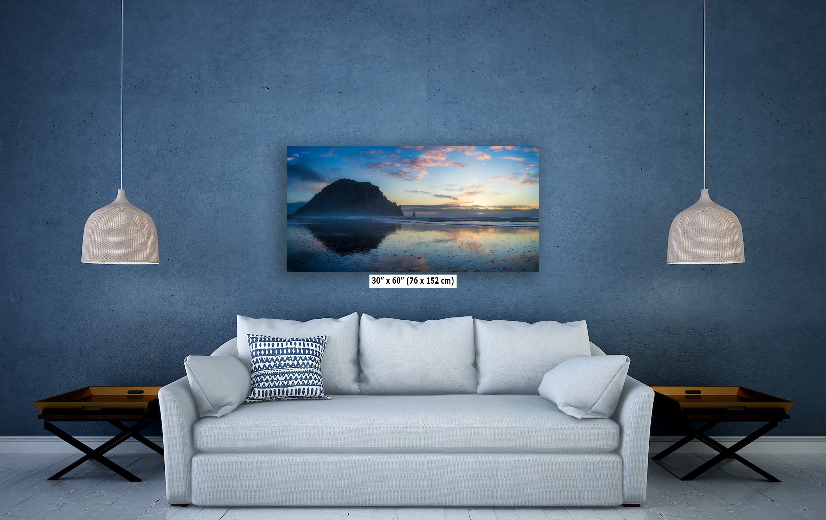 Morro Bay California Coastline Ocean Picture Nature Photo, Morro Rock Reflection, Coastal Relaxation Artwork, Dorm Room, Office & House Decor