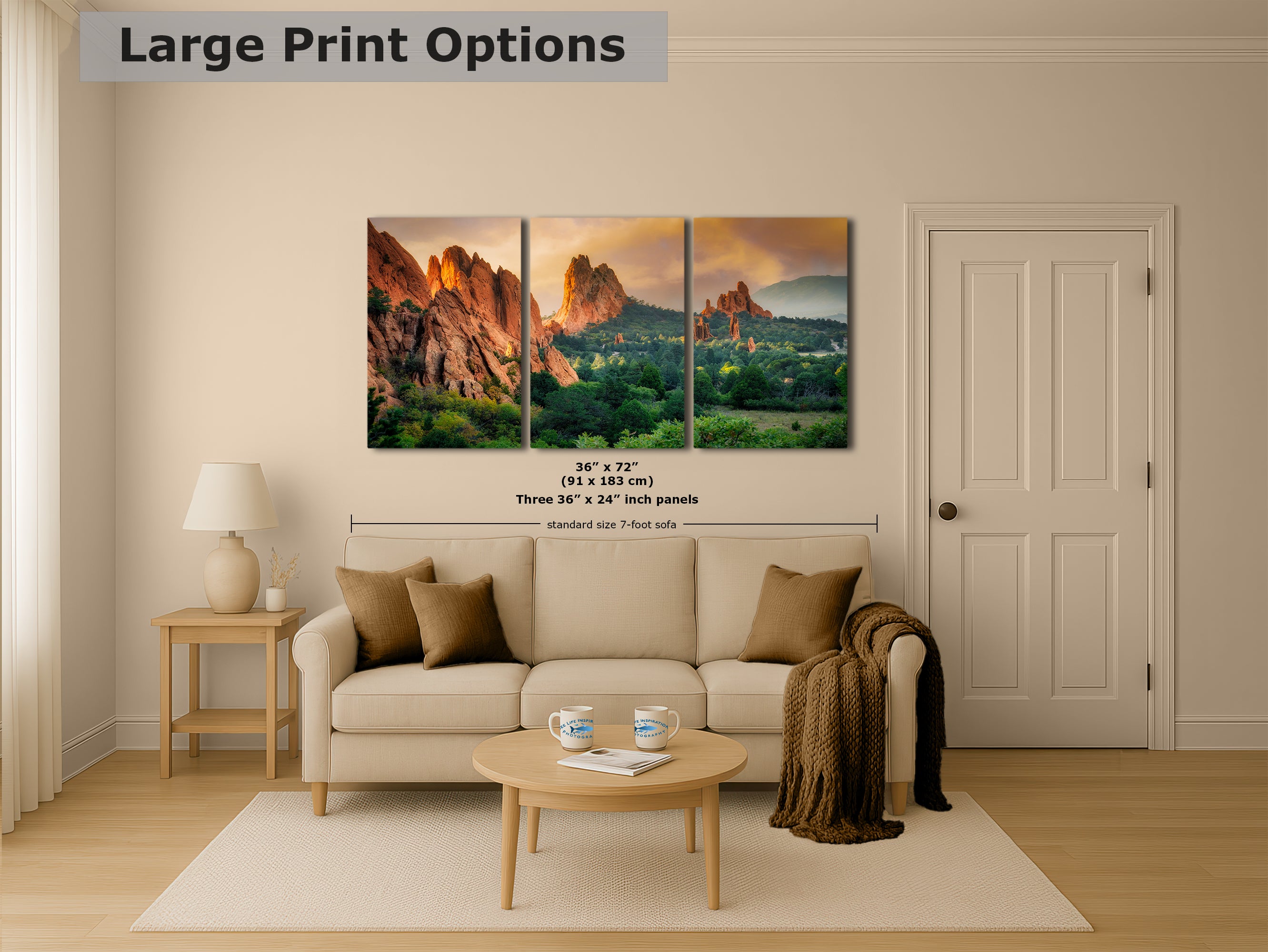 Garden of the Gods Colorado Mountain Picture Nature Photo, Rocky Mountain Relaxation Artwork for Meditation, Office, & House Decor