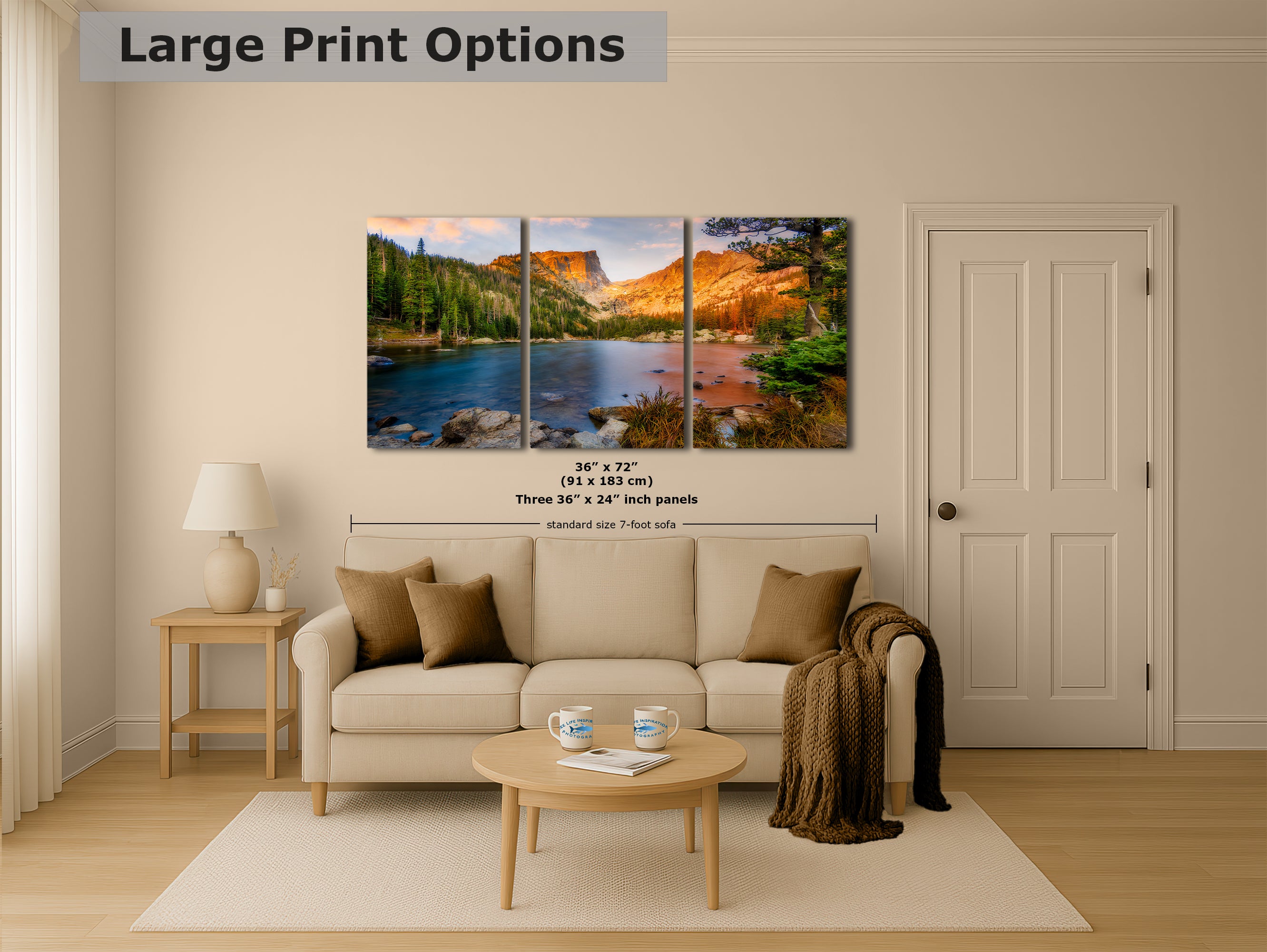 Dream Lake Rocky Mountain National Park Mountain Picture Nature Photo, Relaxation Artwork for Meditation, Office, Apartment & House Decor