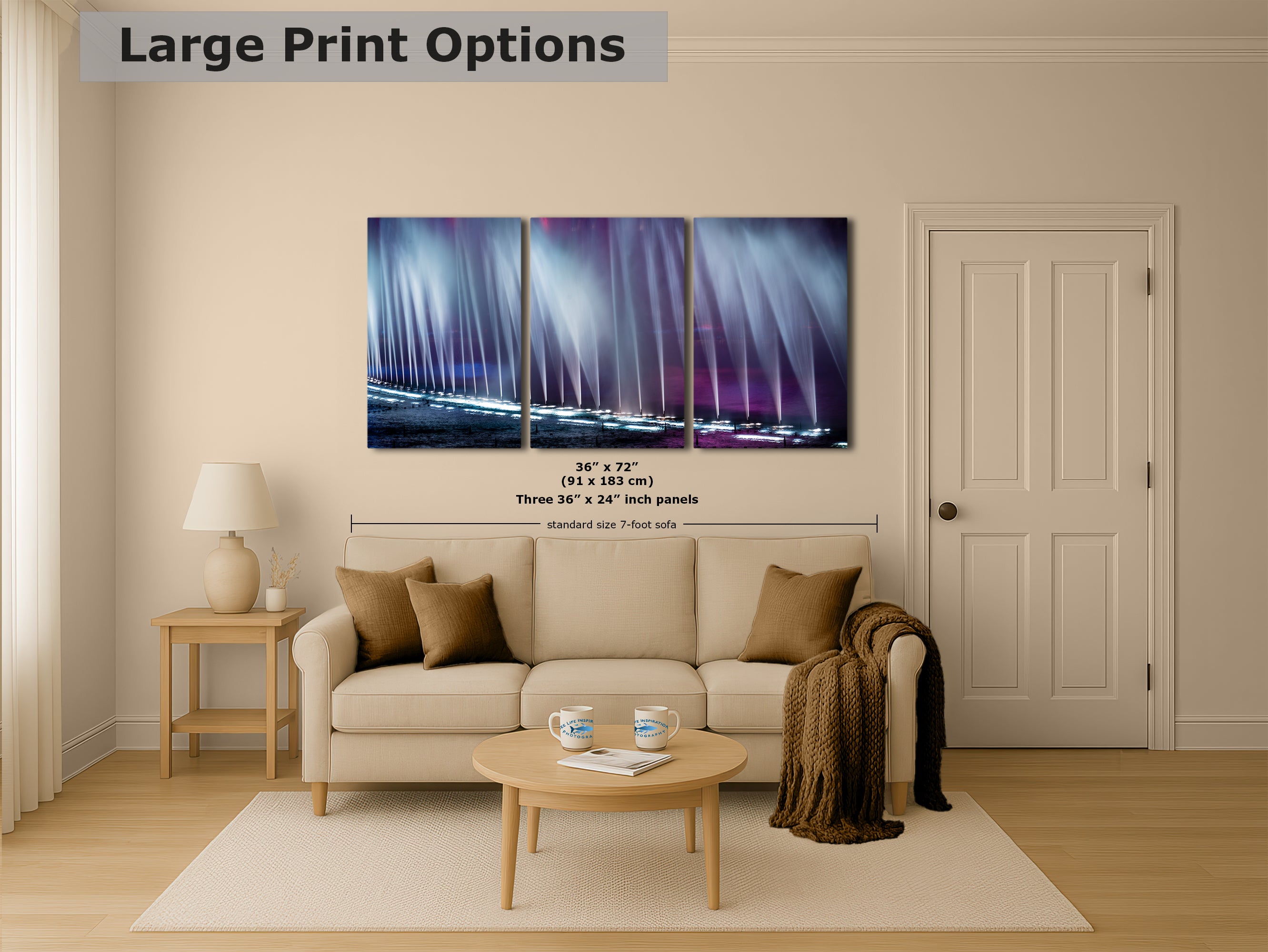 Bellagio Las Vegas Water Picture, Night Water Display Wall Decor