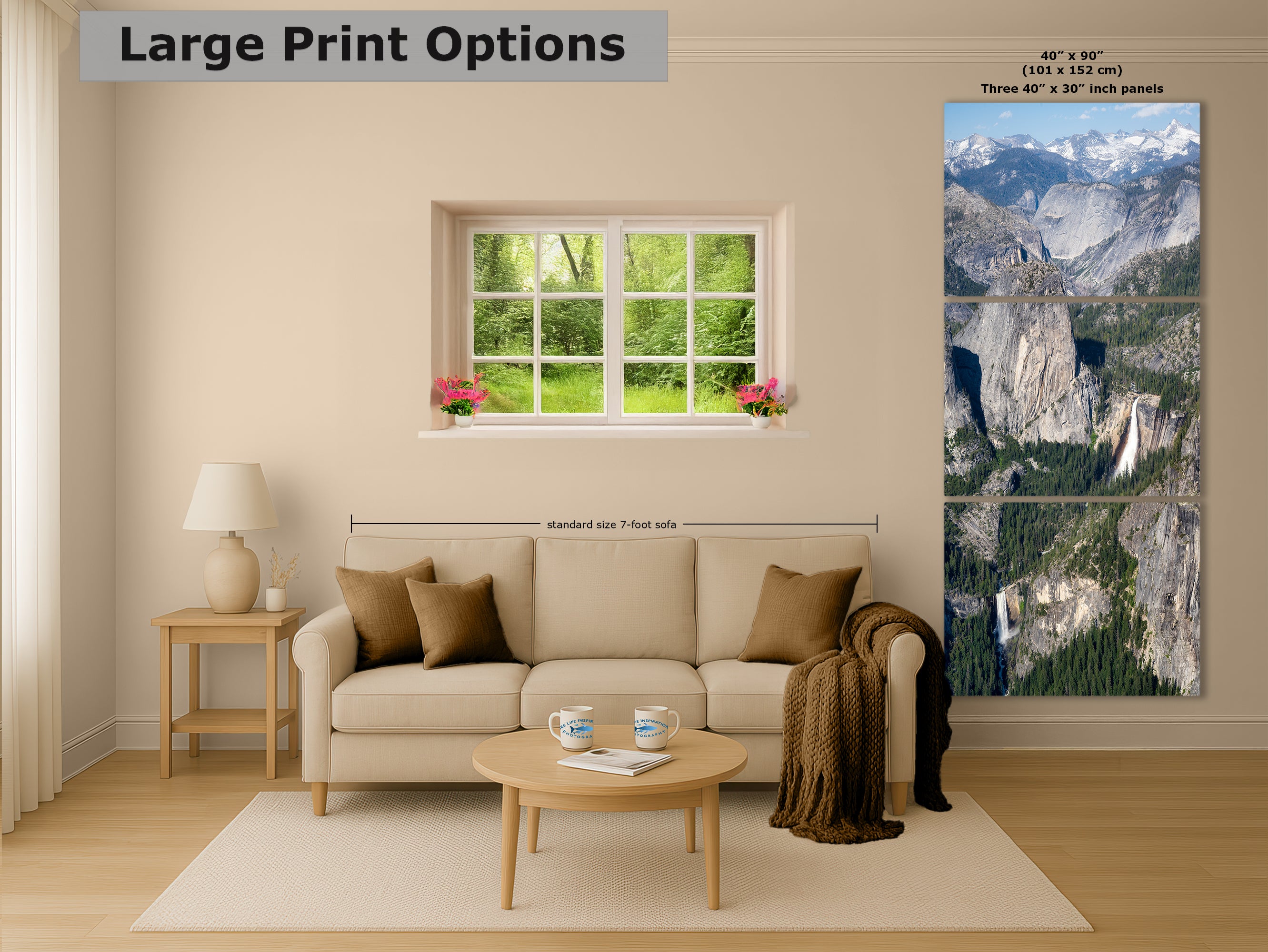 Yosemite Wall Art, Glacier Point Mountain Landscape Nature Photo