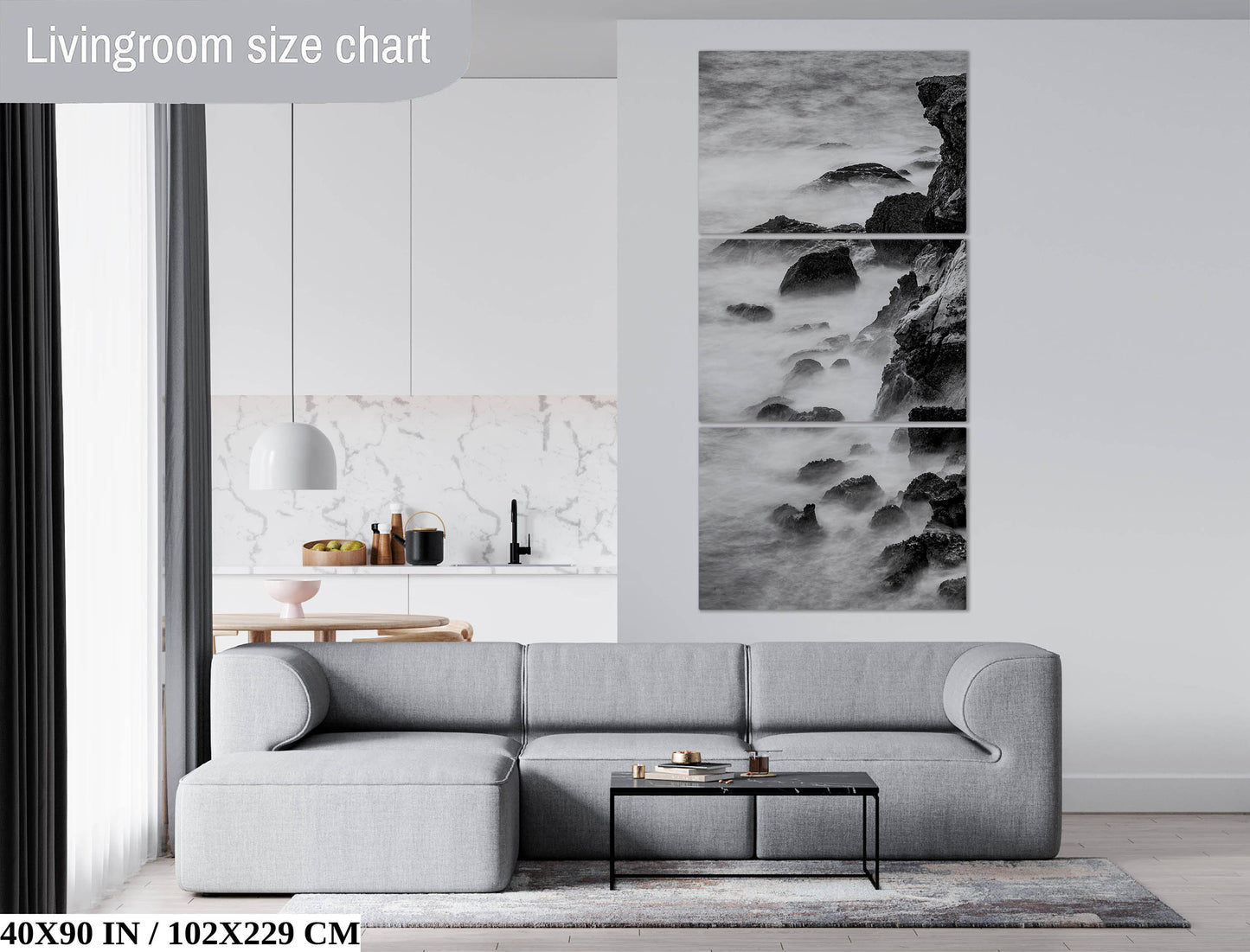 Point Lobos Carmel California Coastline Abstract Ocean Picture, Relaxation Artwork Nature Photo for Meditation, Office, Dorm, House Decor