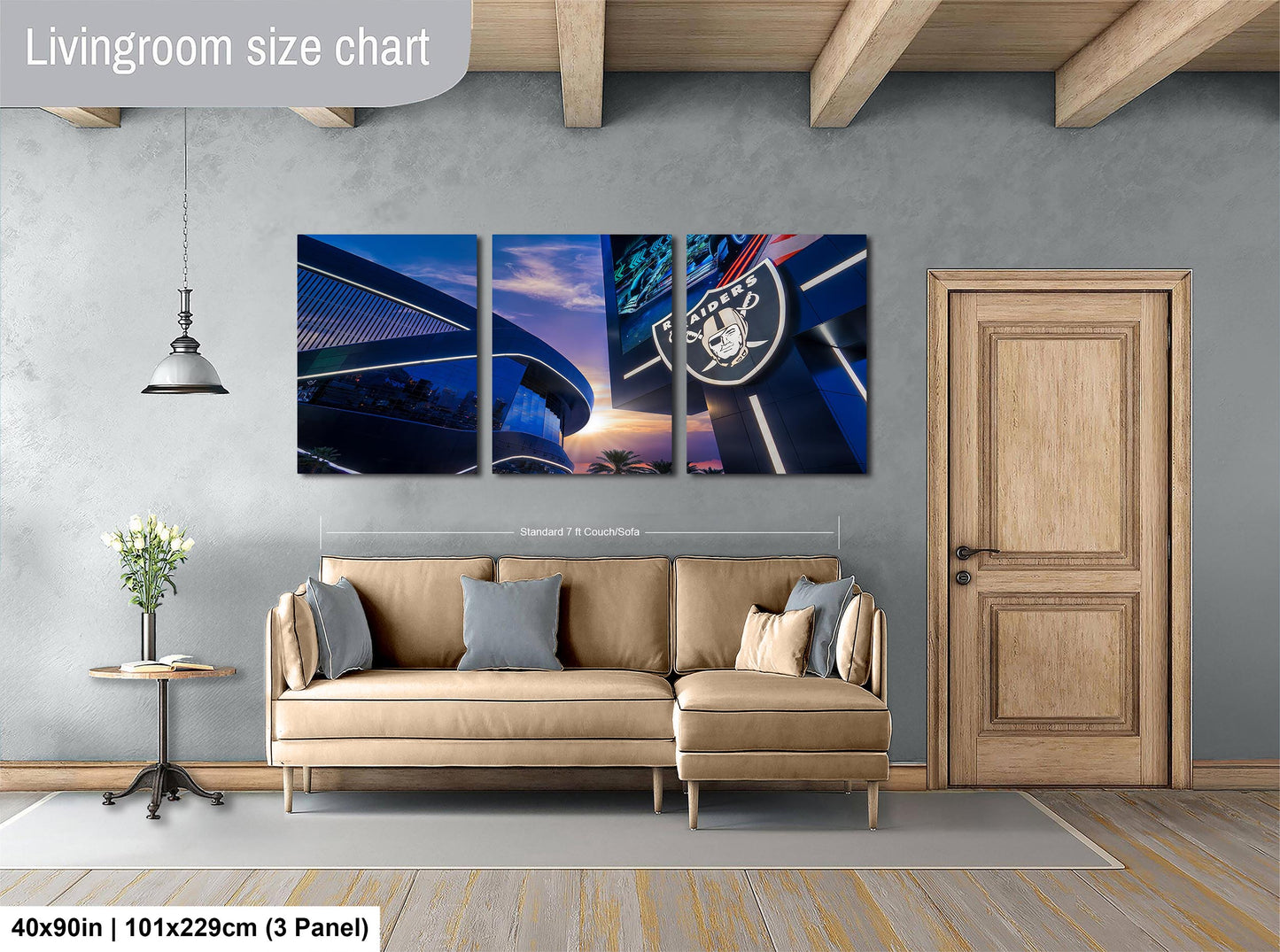 Las Vegas Raiders Football Gift Decor, Allegiant Stadium Photograph Poster, NFL Man Cave, Dorm Room & Office Wall Art