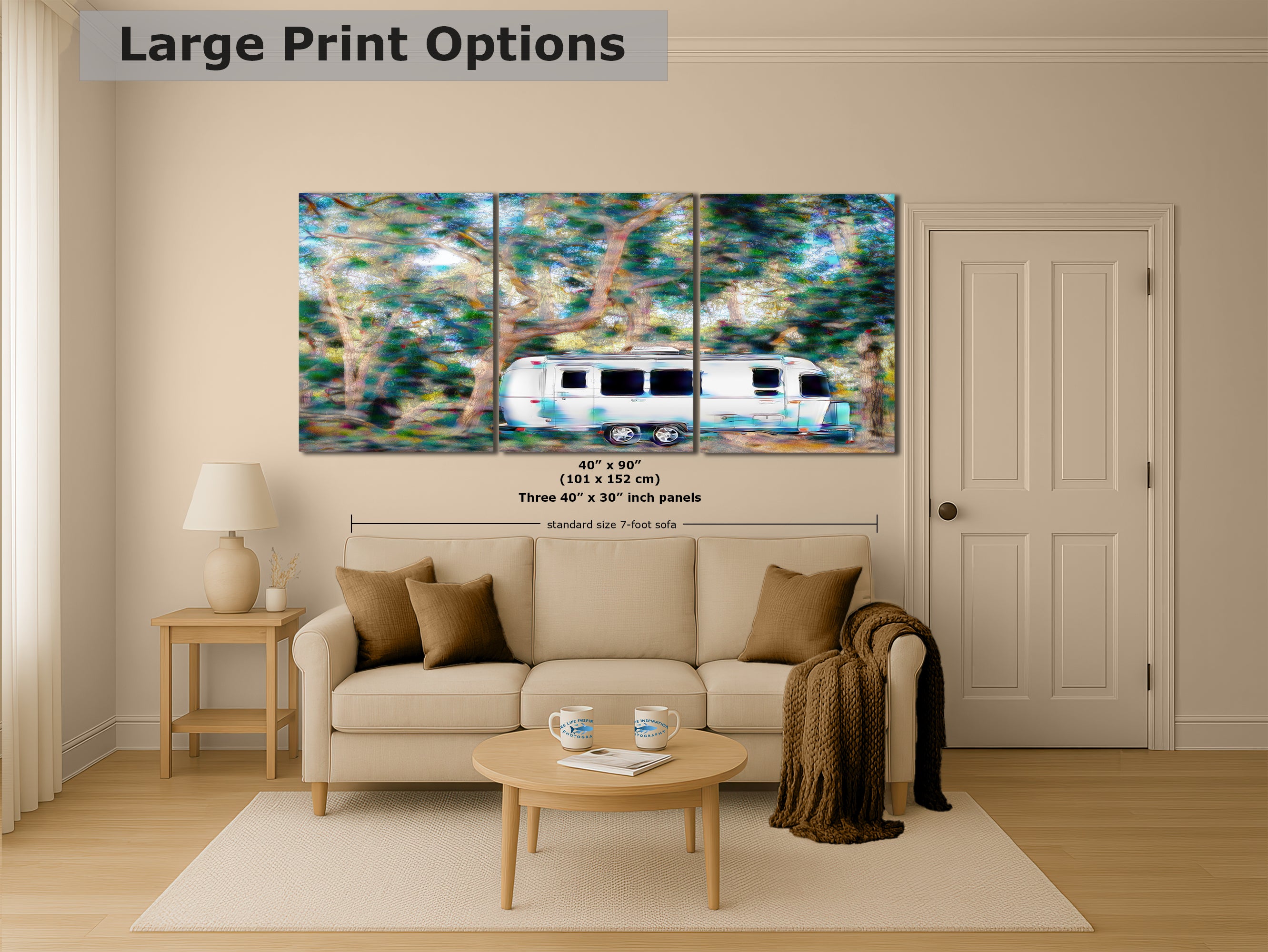 Airstream with Coast Live Oak Camping Decor