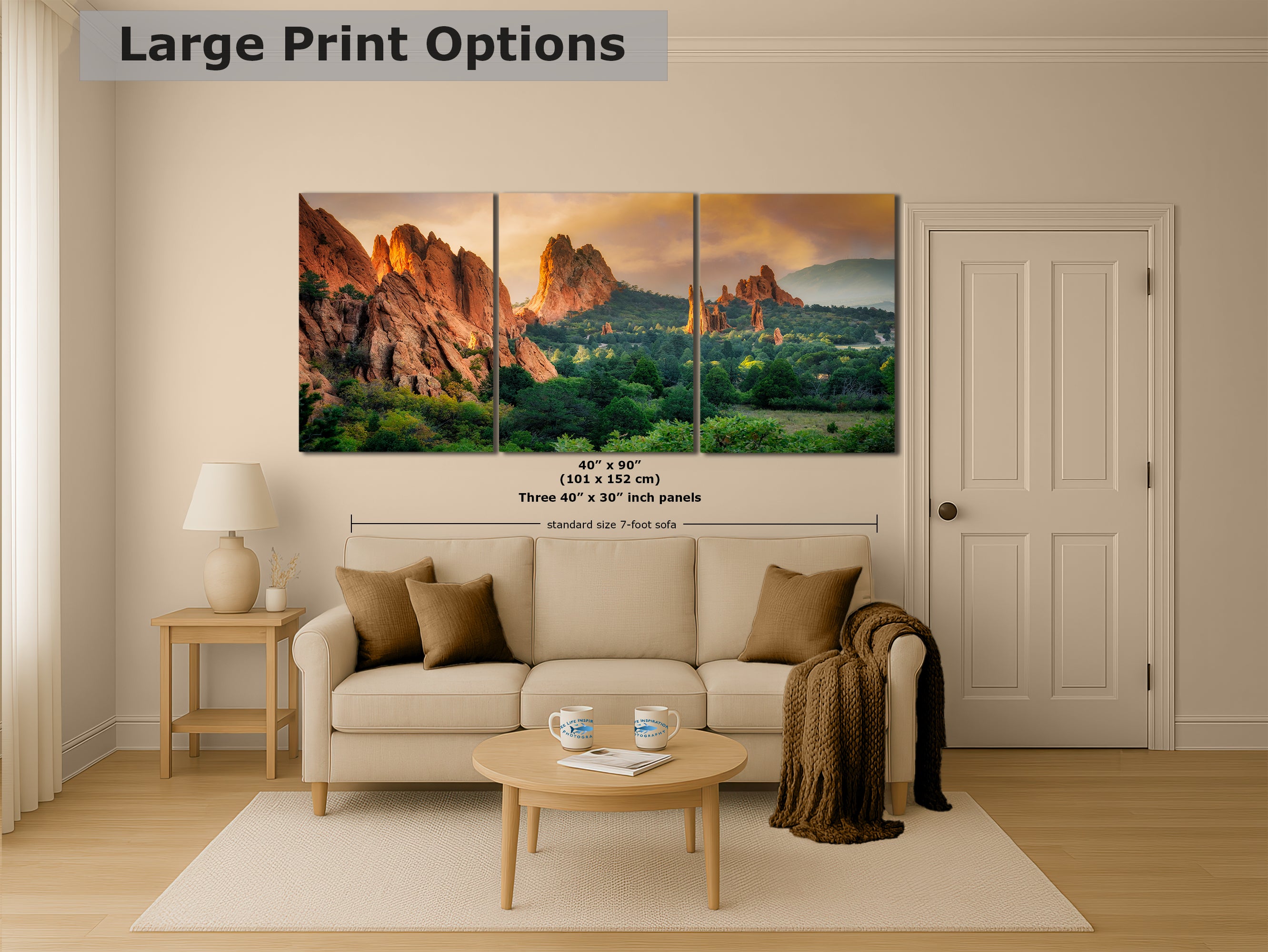 Garden of the Gods Colorado Mountain Picture Nature Photo, Rocky Mountain Relaxation Artwork for Meditation, Office, & House Decor