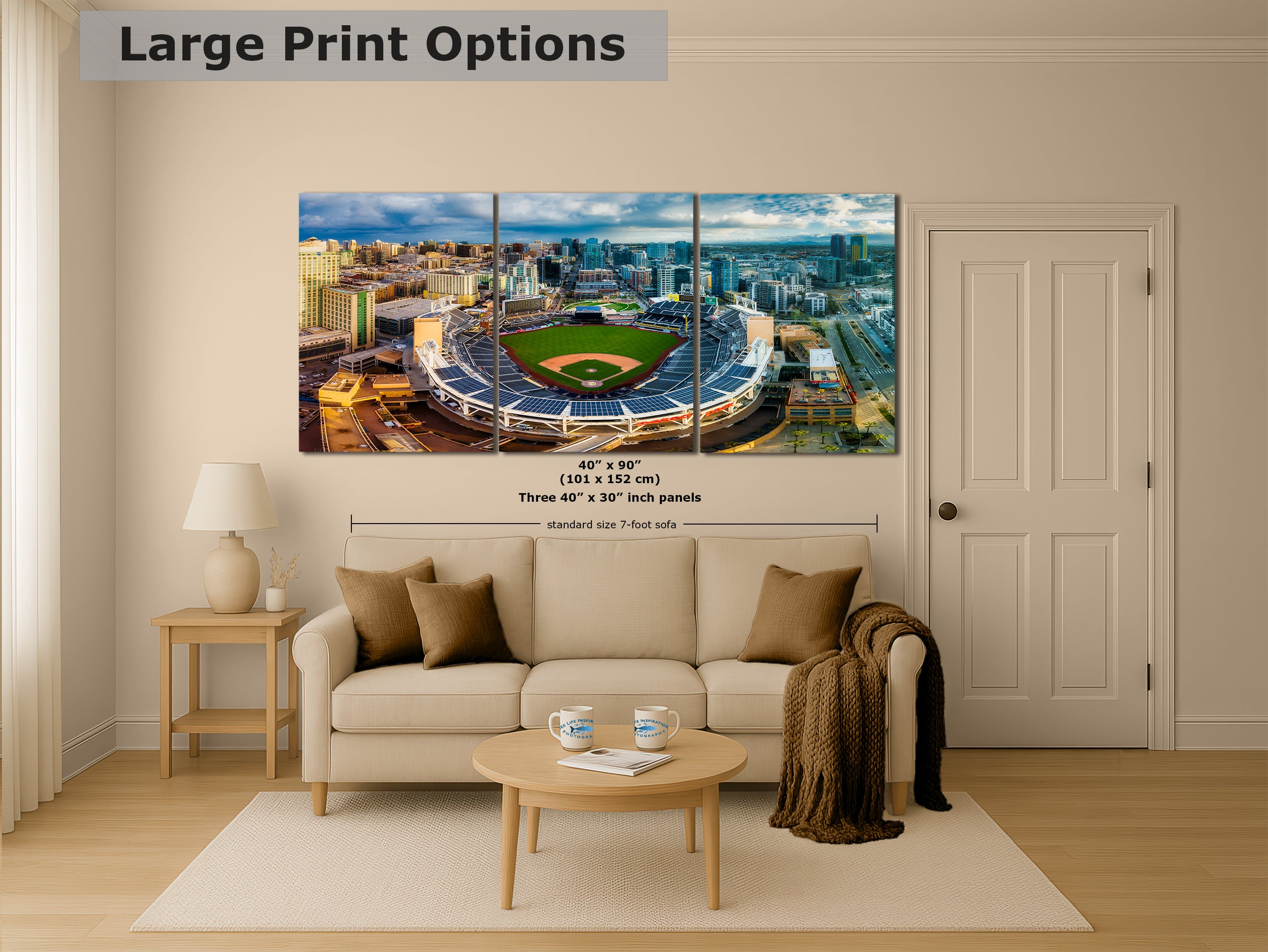 San Diego Padres Petco Park Wall Art, MLB Stadium Decor Skyline Print