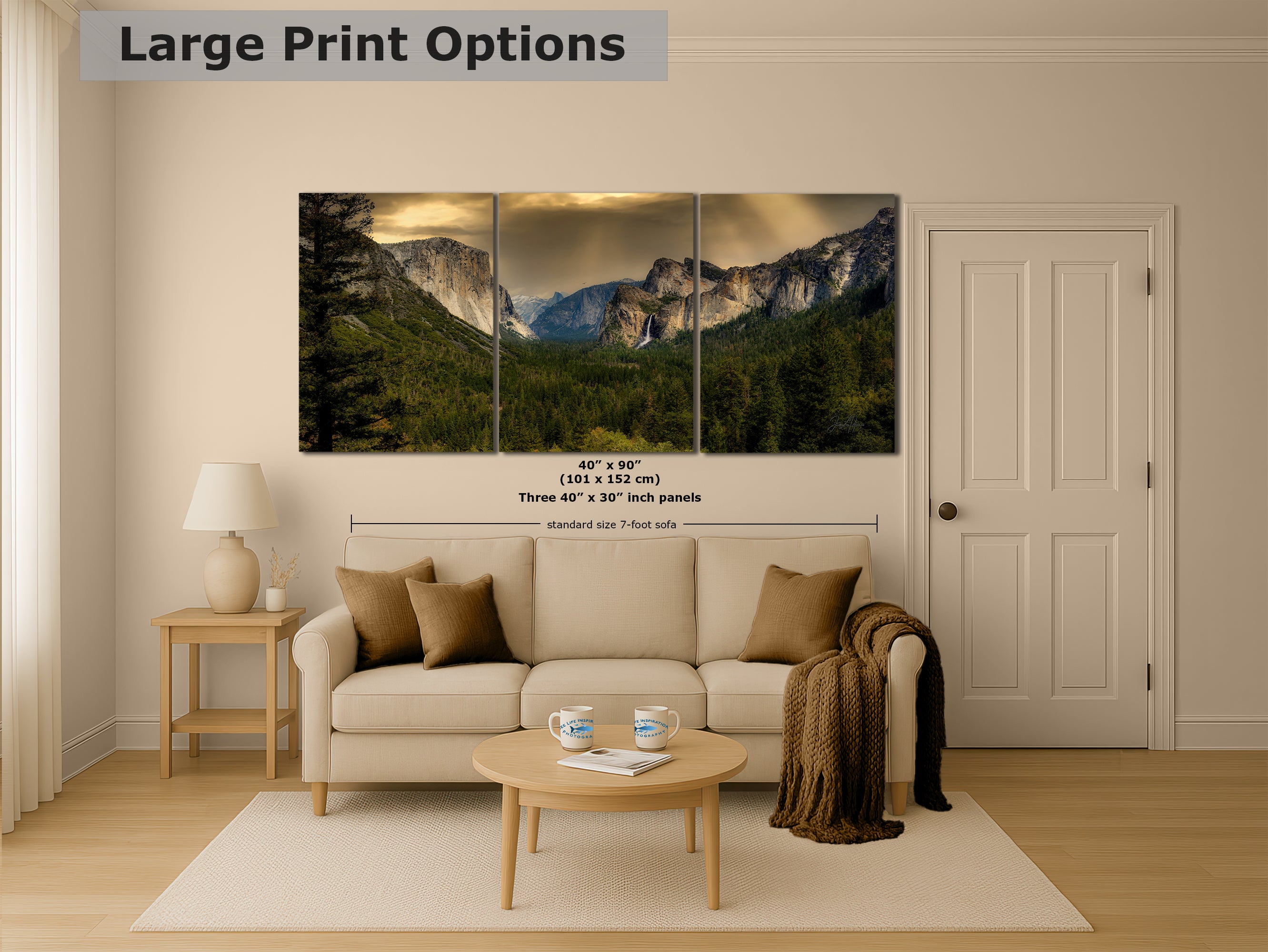 Yosemite National Park Mountain Picture Nature Photo Bohemian Relaxation Artwork for Meditation