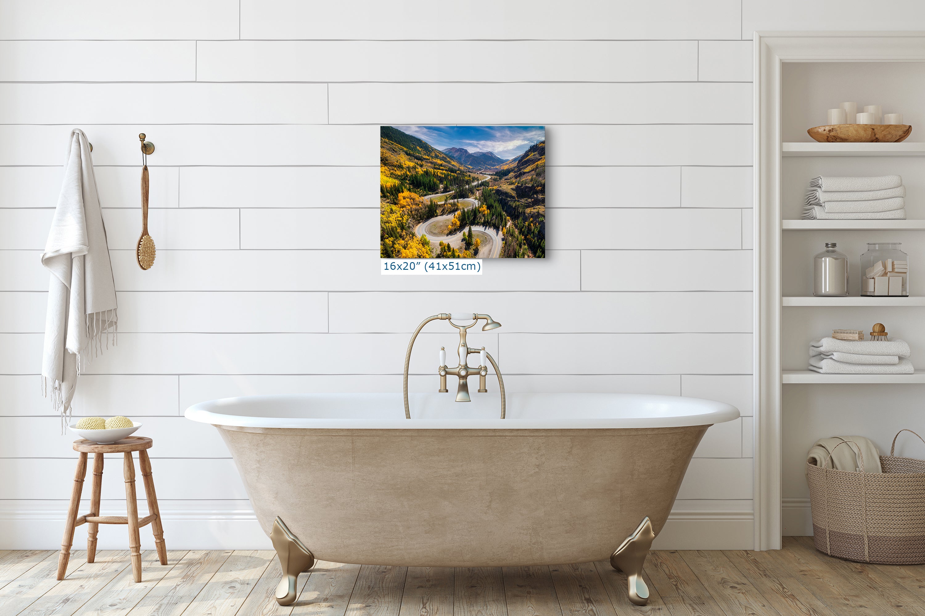 Colorado San Juan Mountain Picture, Fall Colors Aspen Trees Forest, Million Dollar Highway Nature Photo for Relaxation Artwork, Meditation and House Decor