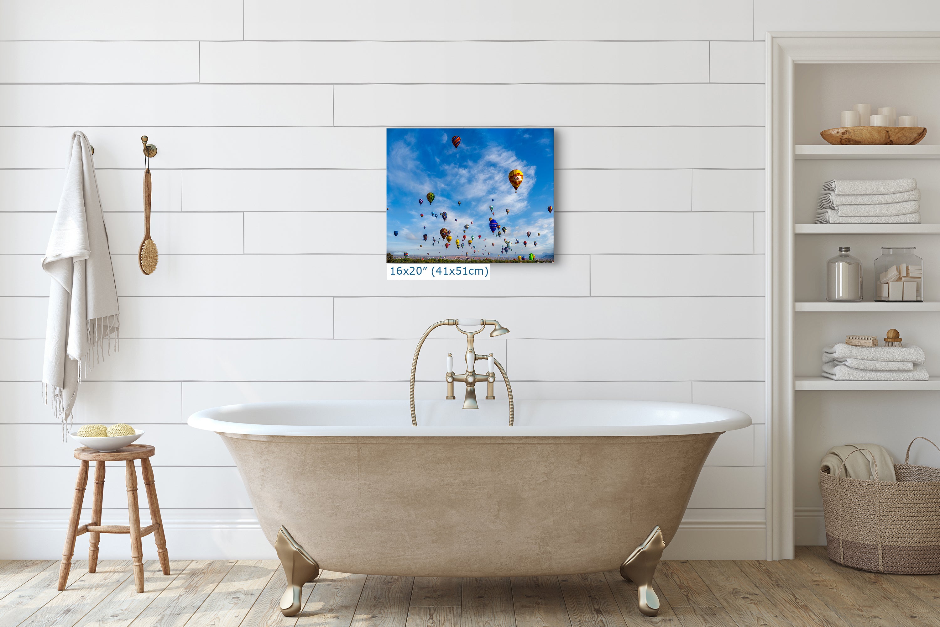 Hot Air Balloon Festival Mass Ascension | Albuquerque New Mexico Balloon Fiesta Wall Art Panorama | Office, Cubicle & House Decor