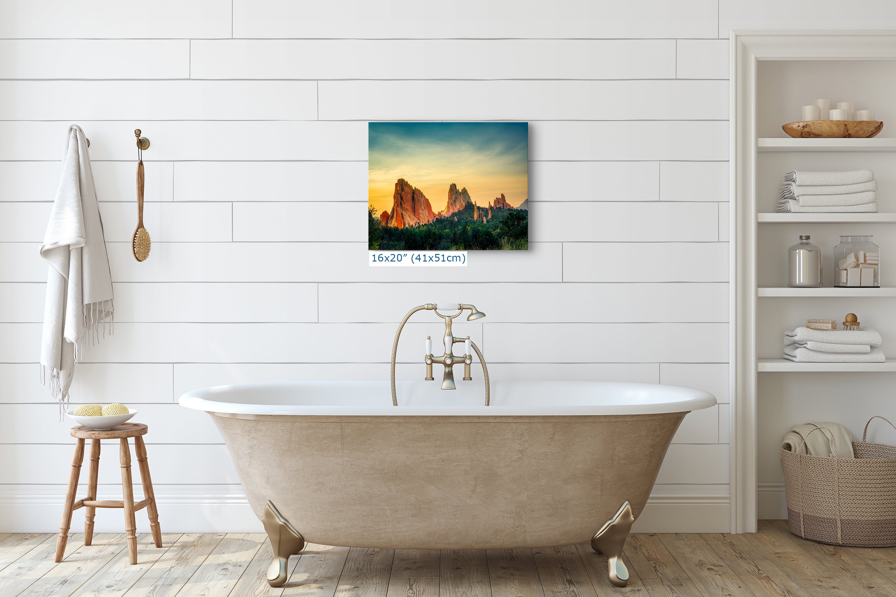 Garden of the Gods Colorado Mountain Picture, Nature Photo of Rocky Mountains for Meditation Relaxation Artwork Bohemian House Decor