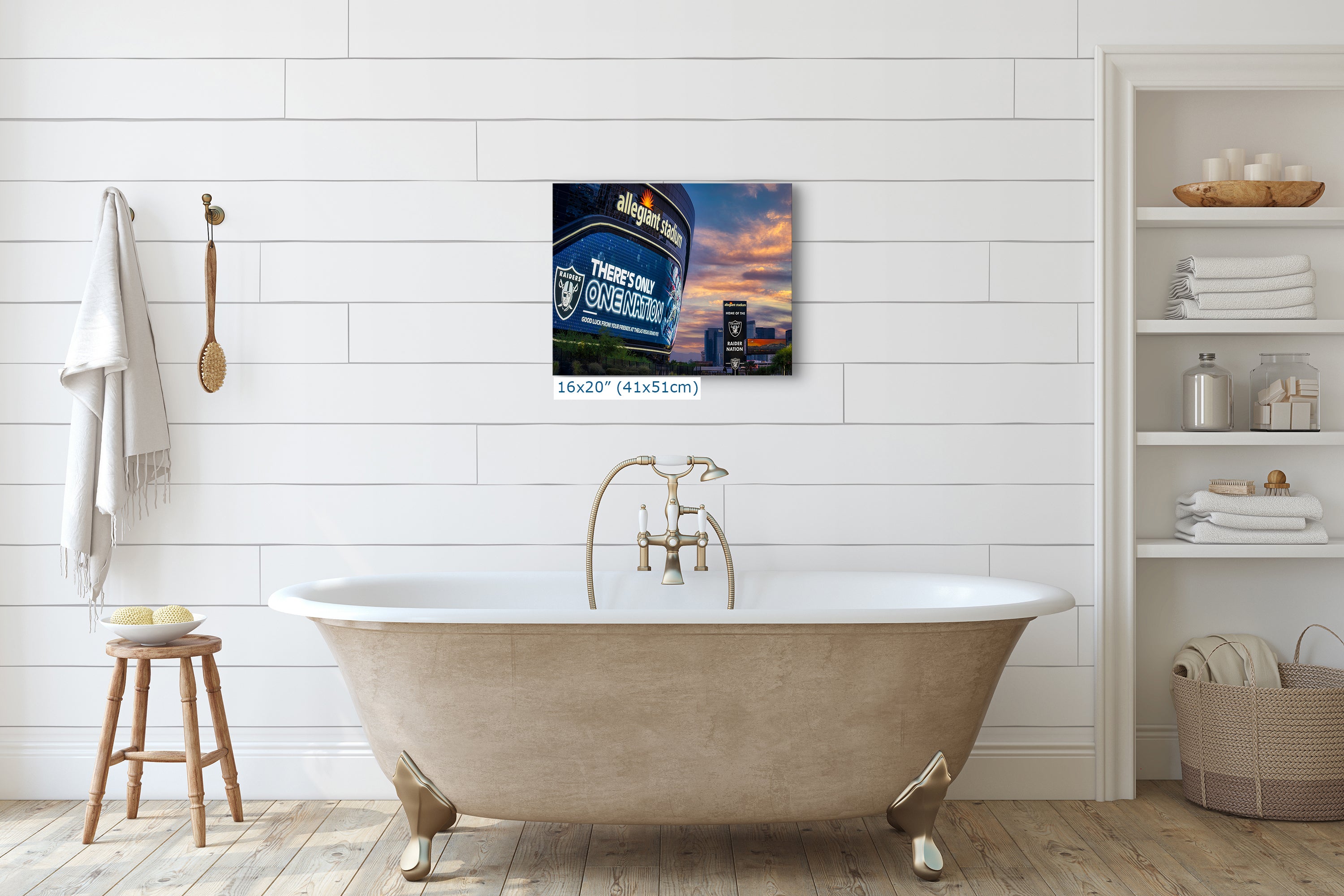 Las Vegas Raiders Football Gift Decor, Allegiant Stadium Photograph Poster, NFL Man Cave, Dorm Room & Office Wall Art