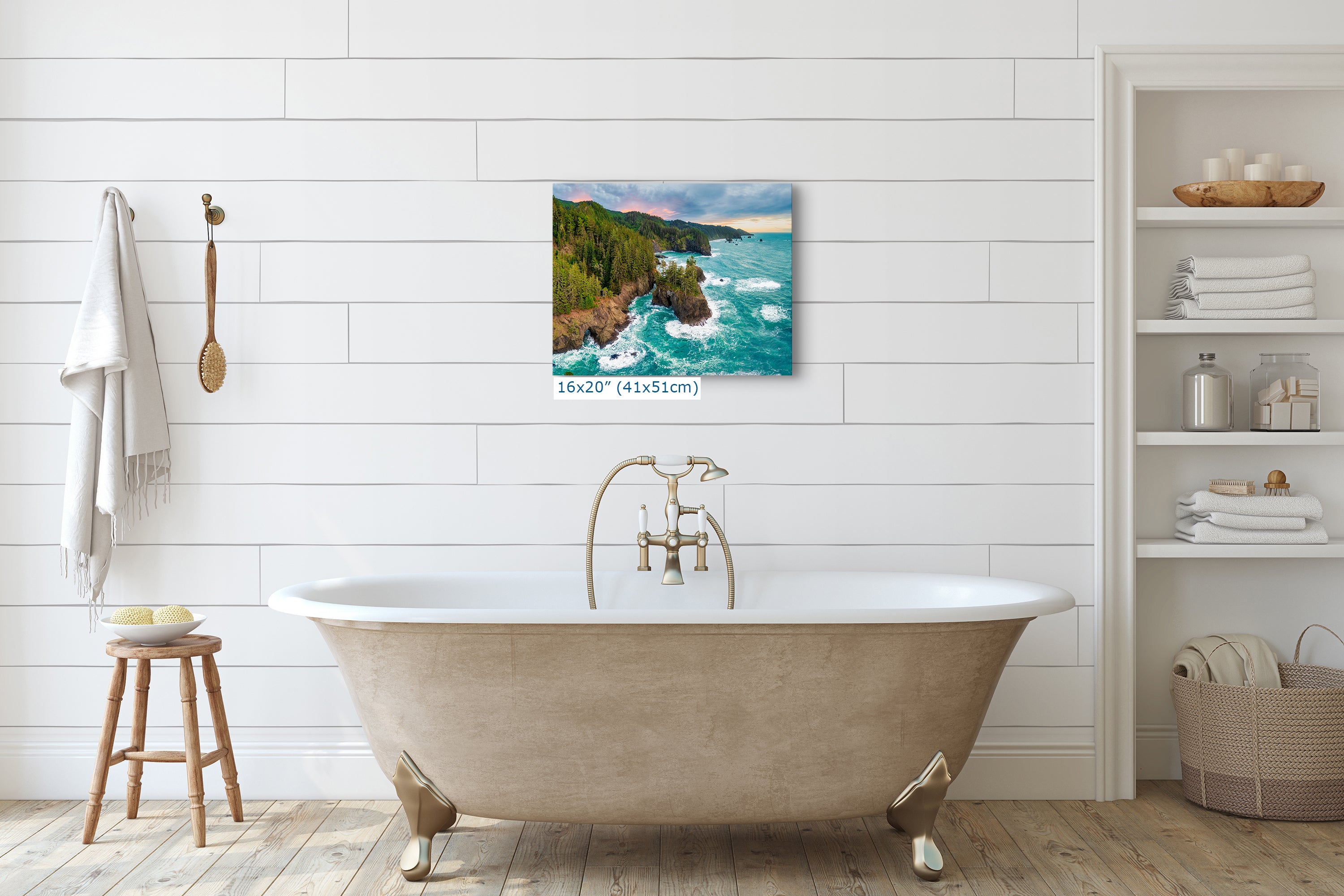 Oregon Coast Ocean Picture, Pacific Northwest Rocky Coastline Nature Photo