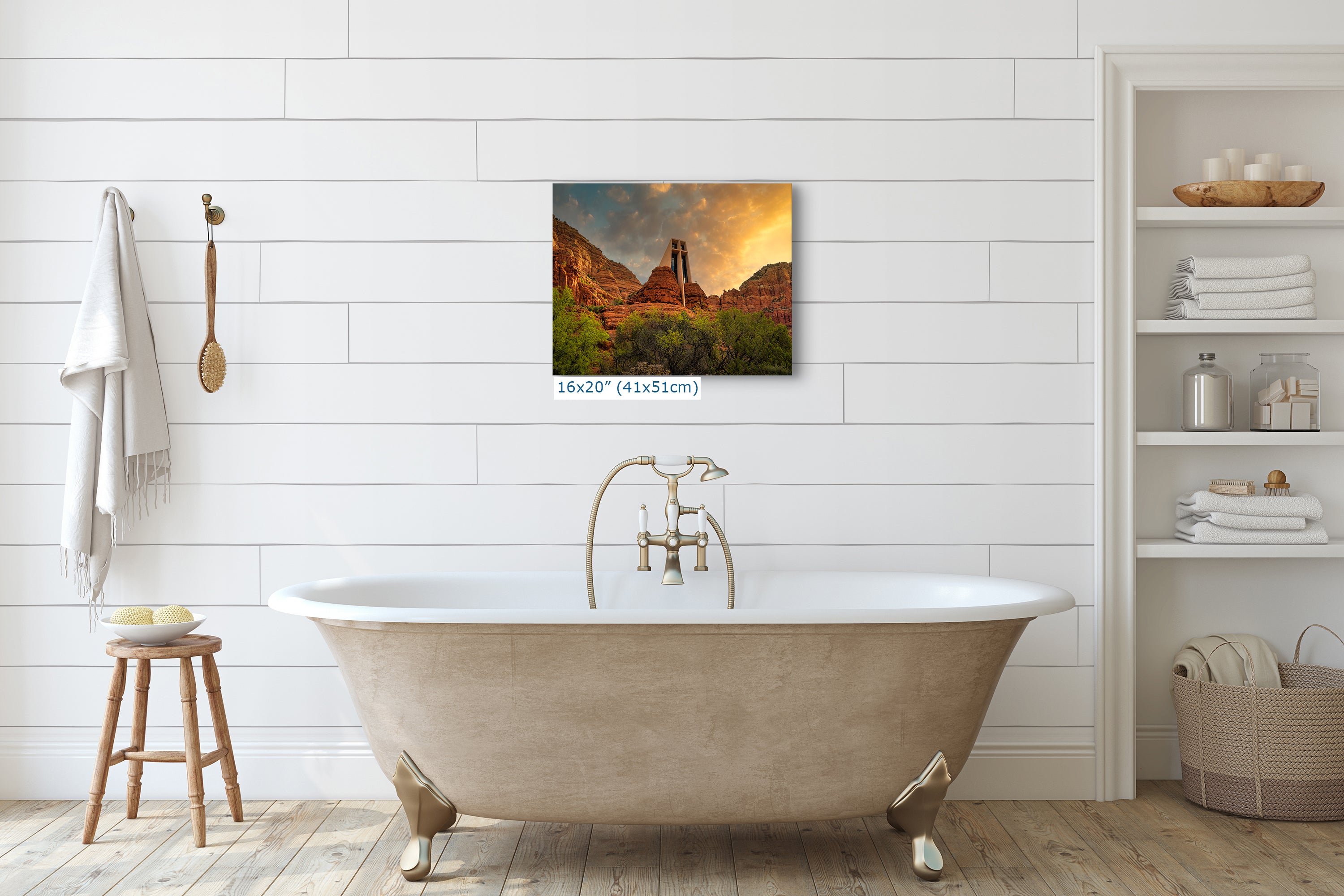 Chapel of the Holy Cross Sedona Arizona Desert Picture, Southwestern Wall Art, Church Landscape Print, Office Decor, Cubicle & Home Wall Art