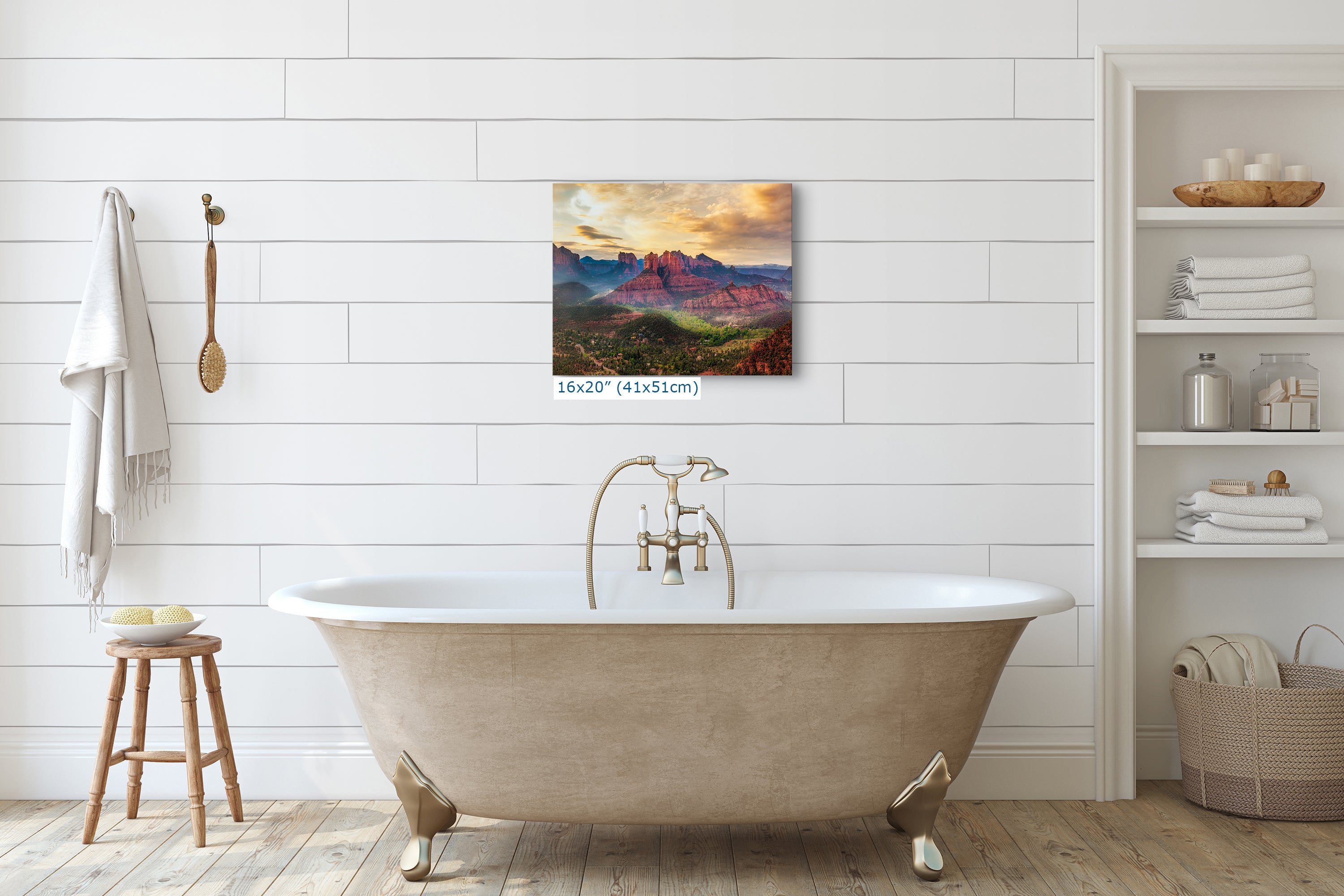 Cathedral Rock View, Sedona Arizona Desert Picture Nature Photo Relaxation Artwork for Meditation, Office, and House Decor