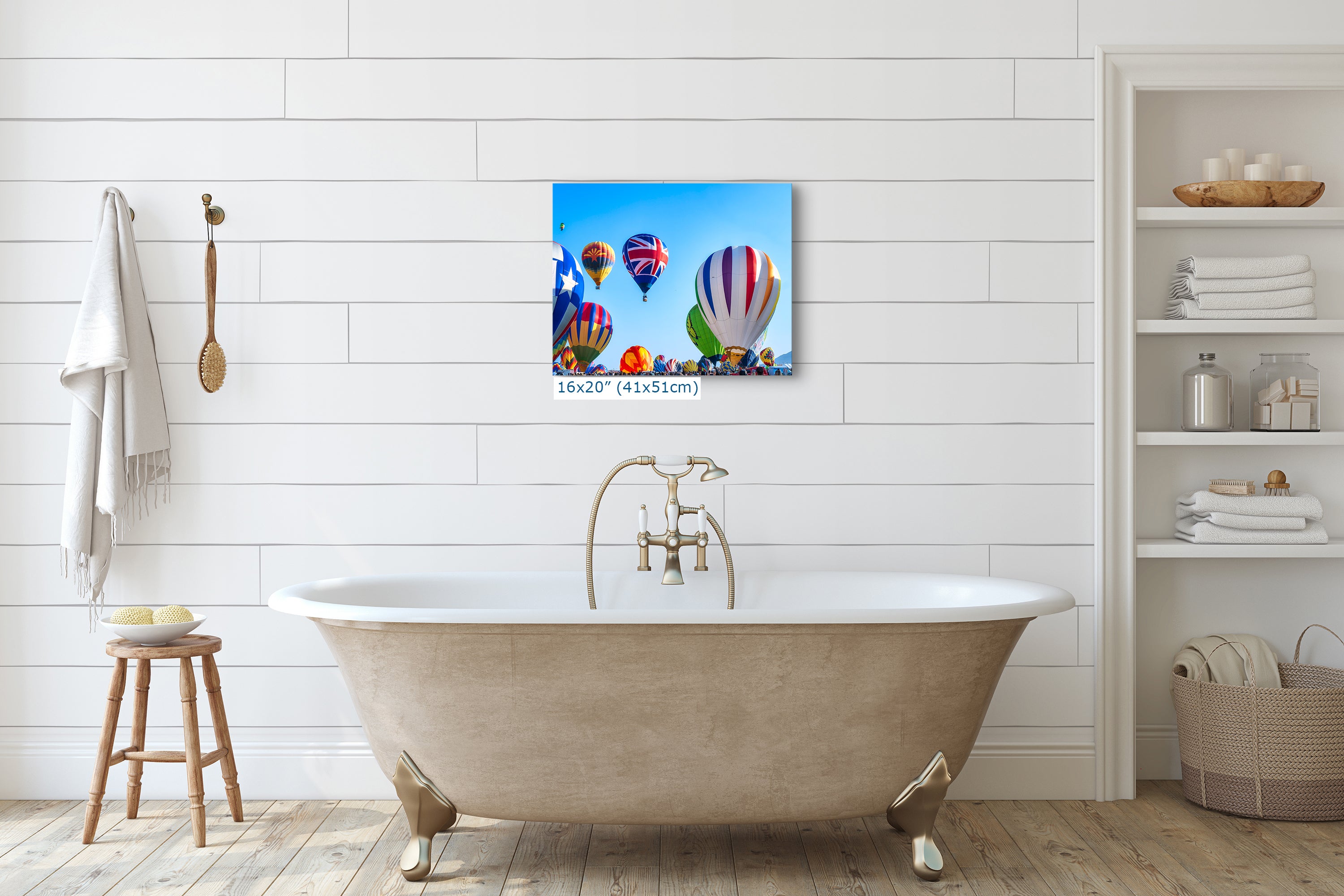 Union Jack Hot Air Balloon Festival Mass Ascension, Albuquerque New Mexico Balloon Fiesta Wall Art, Office, Cubicle & House Decor