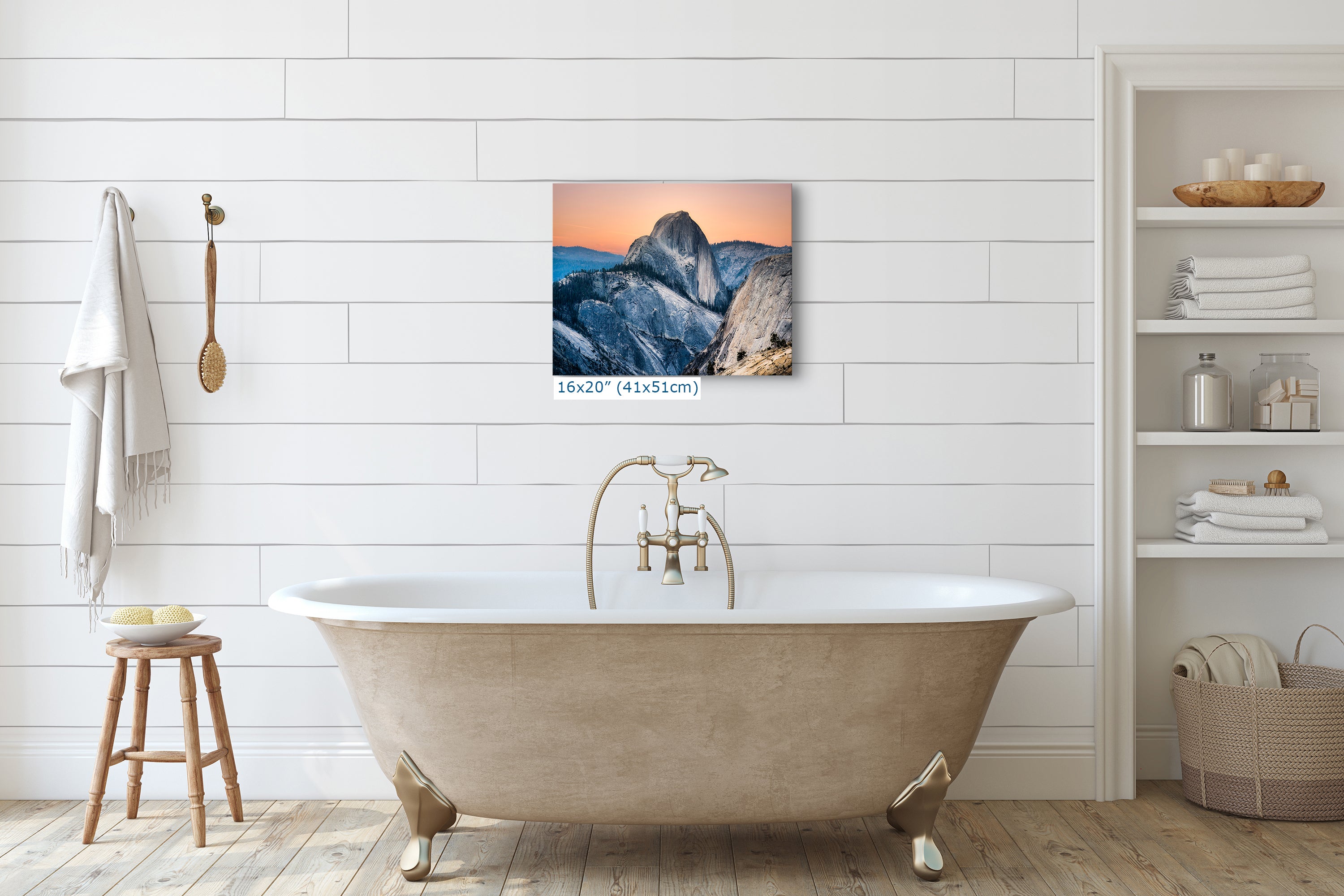 Glacier Point Yosemite National Park Mountain Picture, Half Dome Nature Photo Canvas Relaxation Artwork