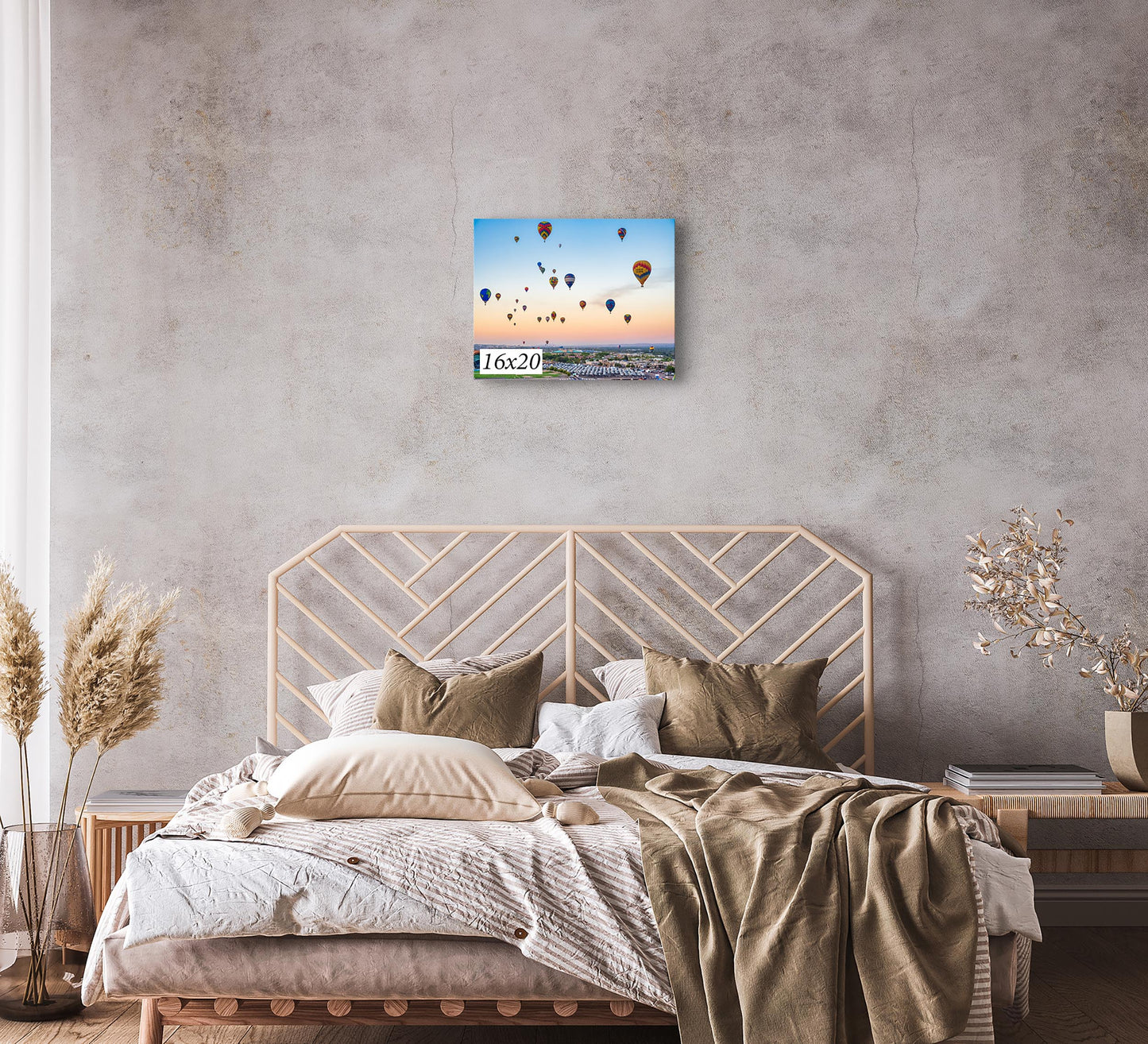 Airstream Rally Aerial View Sunrise Photograph from the 2024 Albuquerque Balloon Fiesta in New Mexico