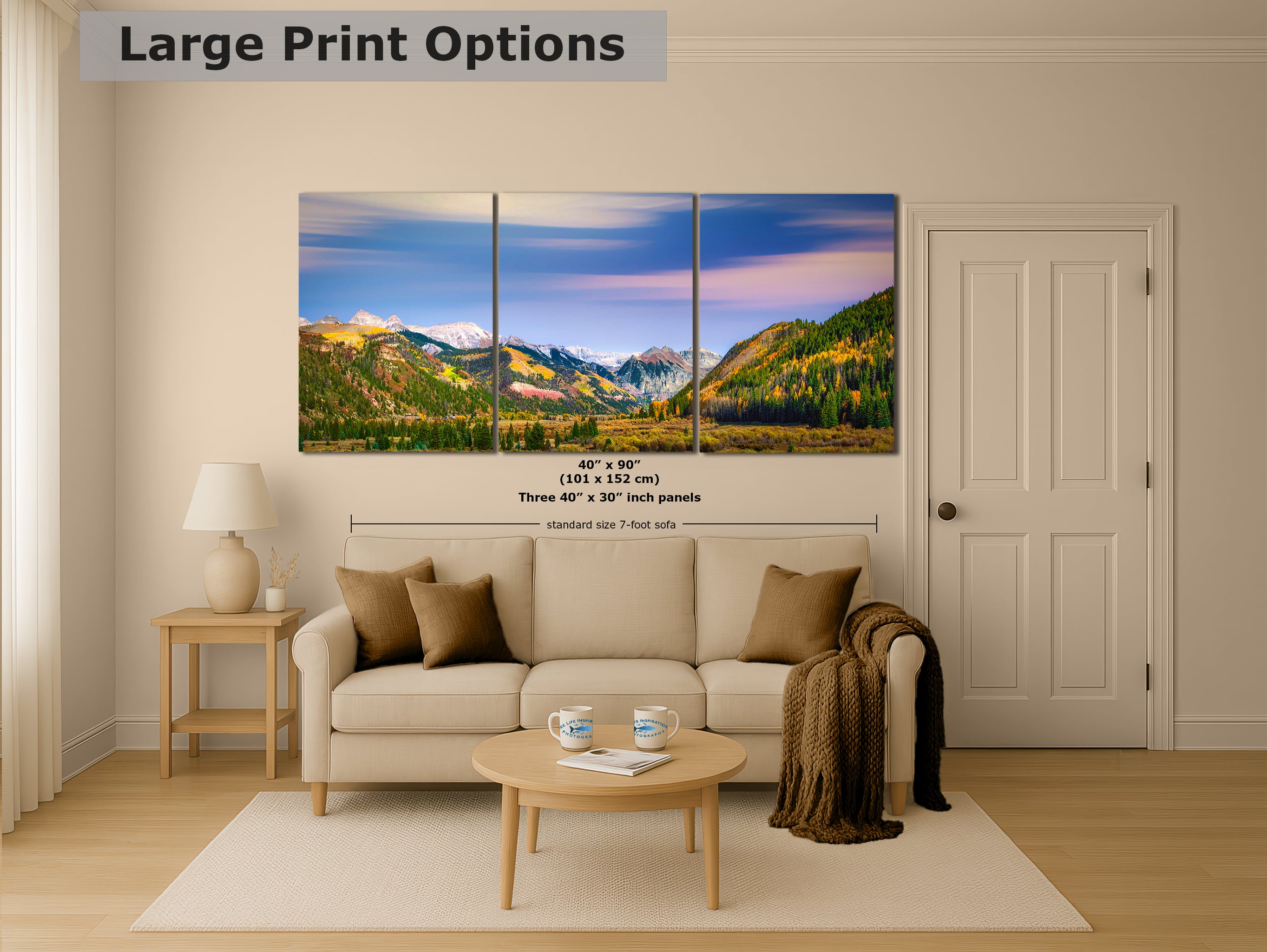 Telluride Colorado San Juan Mountain Picture, Fall Colors Aspen Trees Forest Picture Nature Photo for Relaxation Artwork, Meditation and House Decor