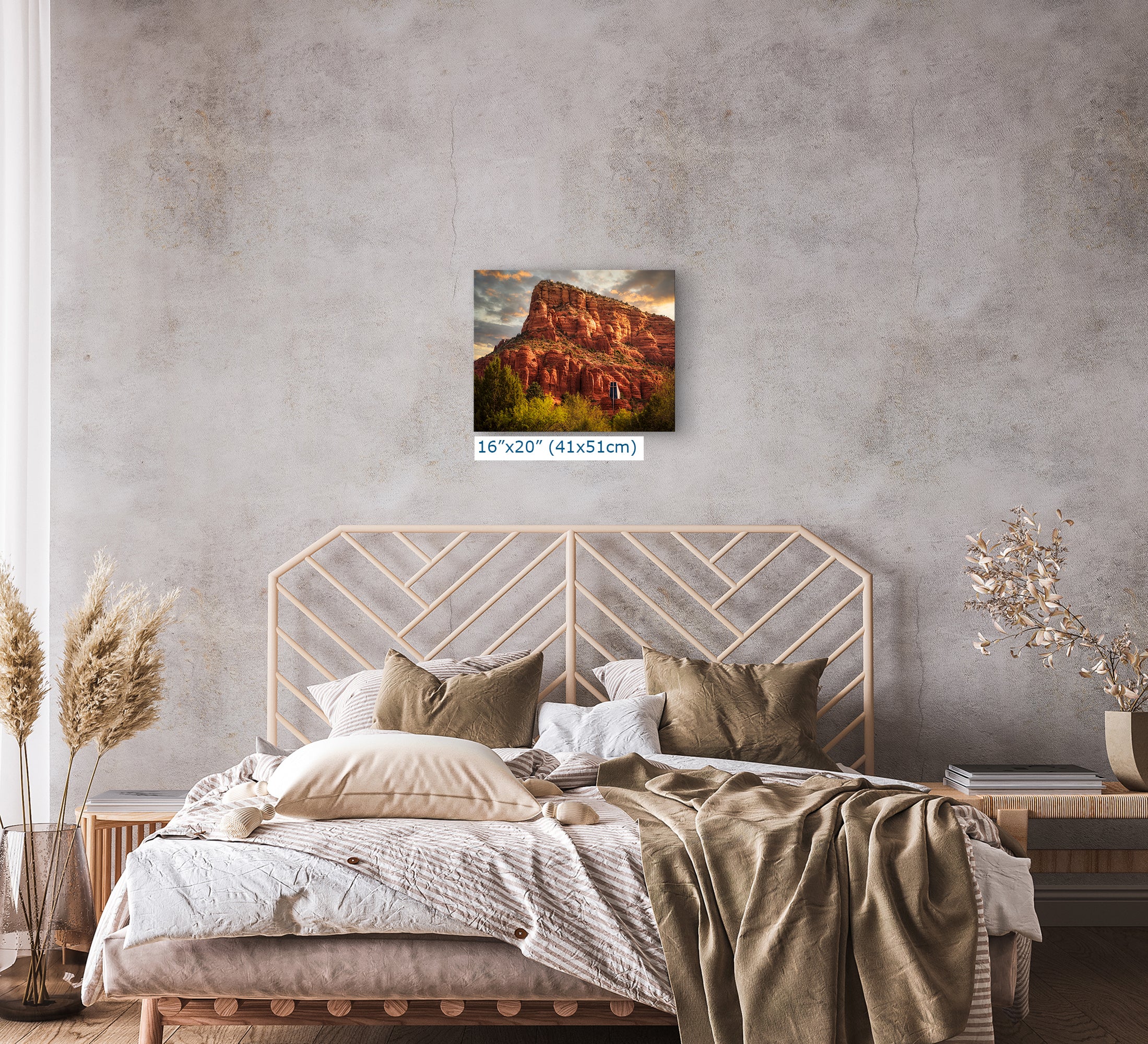 Chapel of the Holy Cross Sedona Arizona Desert Picture, Southwestern Nature Photo, Church and Canyon Photography, Canvas Print