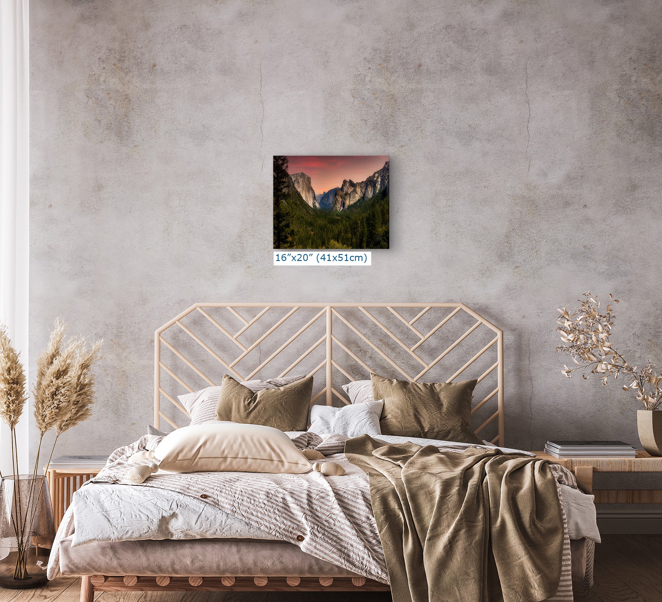 Yosemite National Park Mountain Picture Nature Photo Bohemian Relaxation Artwork for Meditation