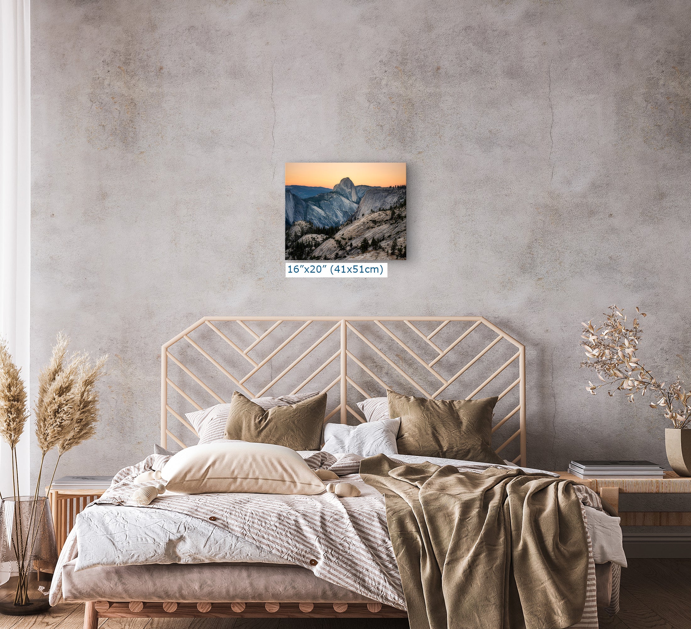 Glacier Point Yosemite National Park Mountain Picture, Half Dome Nature Photo Canvas Relaxation Artwork