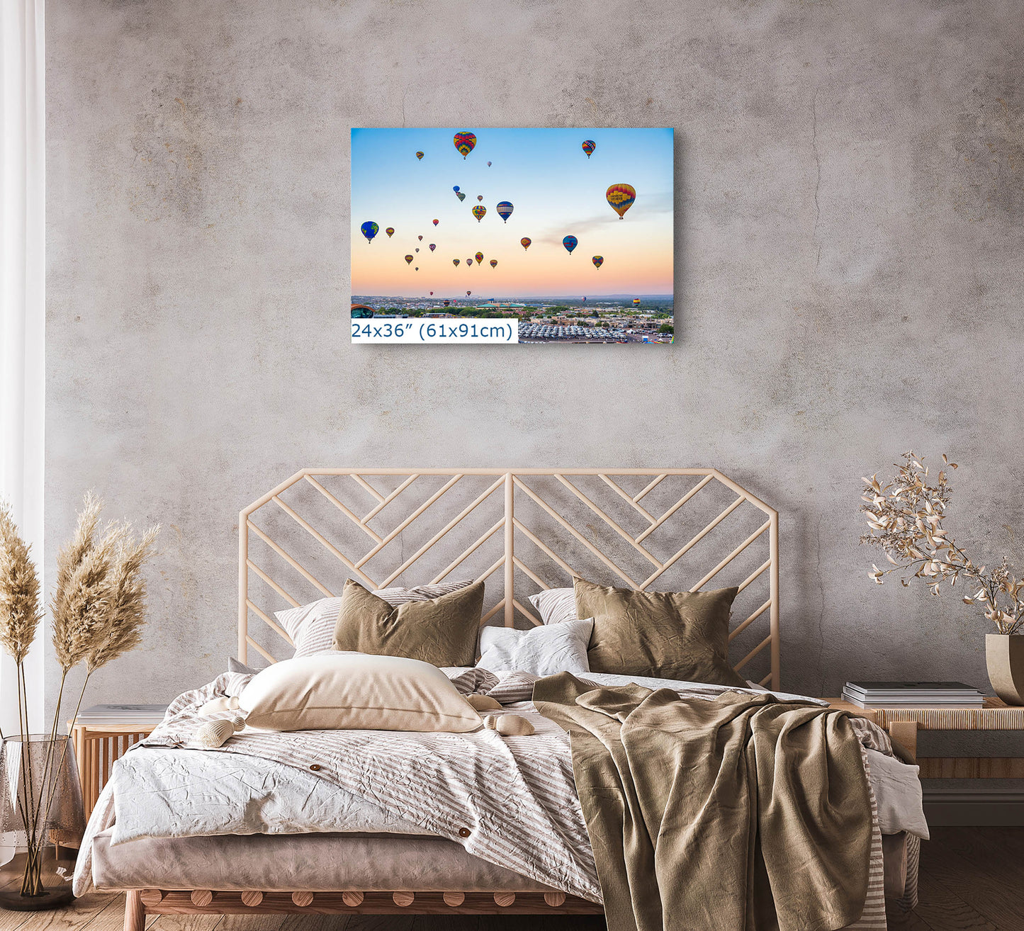 Airstream Rally Aerial View Sunrise Photograph from the 2024 Albuquerque Balloon Fiesta in New Mexico