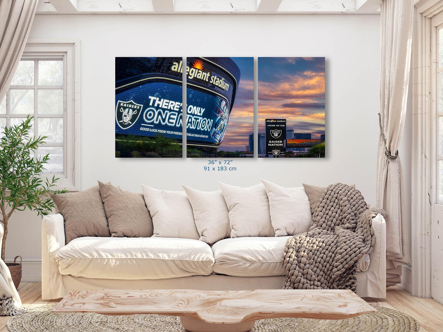 Las Vegas Raiders Football Decor, Allegiant Stadium Photograph Poster, NFL Man Cave, Dorm Room & Office Wall Art