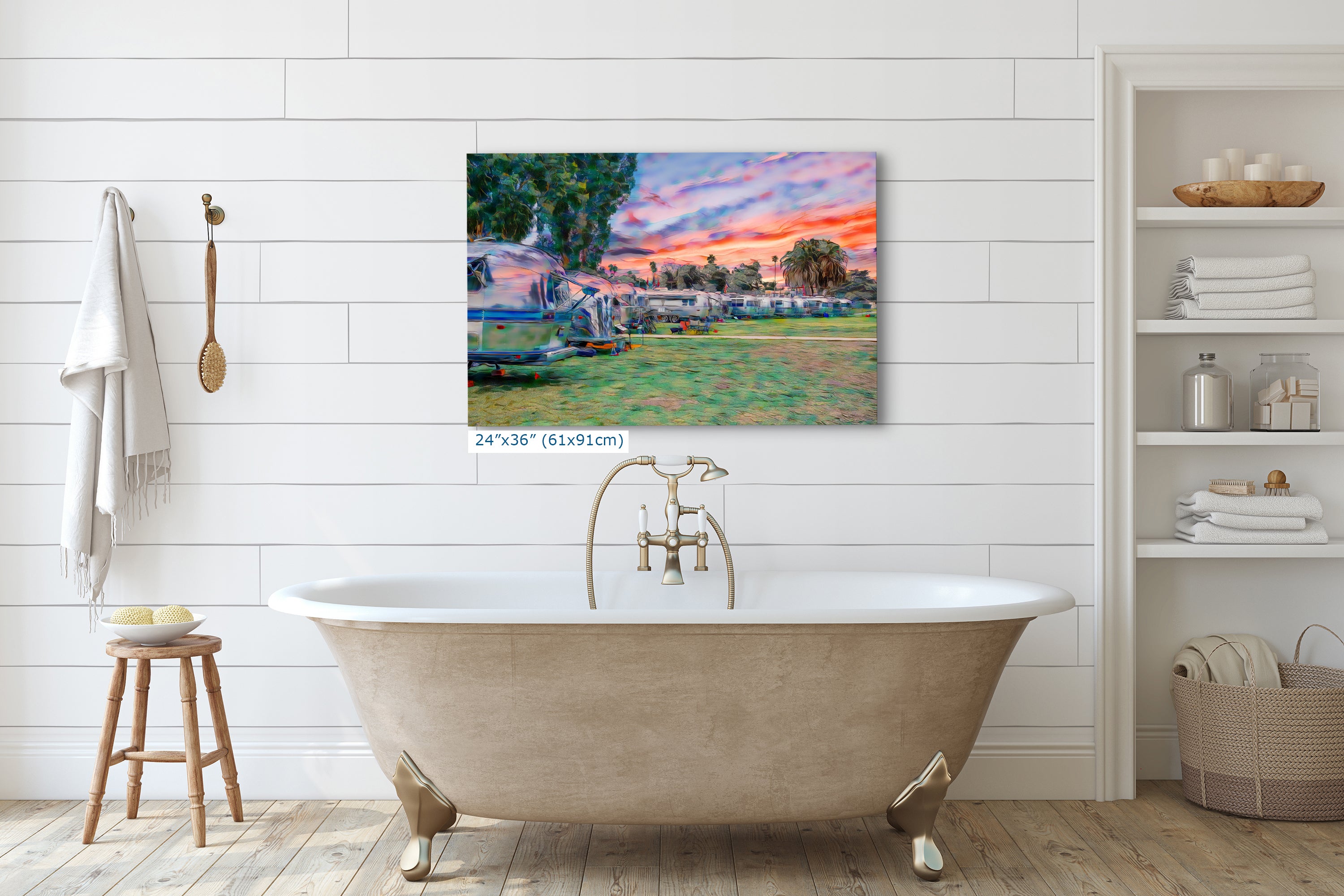 Airstream Travel Trailer Art Camping Decoration