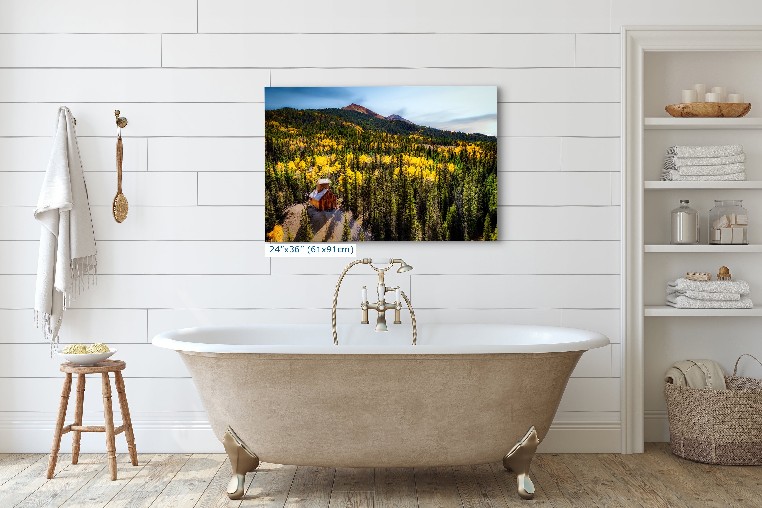 Colorado Boy Mine, San Juan Mountain Picture, Fall Colors Aspen Trees Forest Picture Nature Photo for Relaxation Artwork, Meditation and House Decor