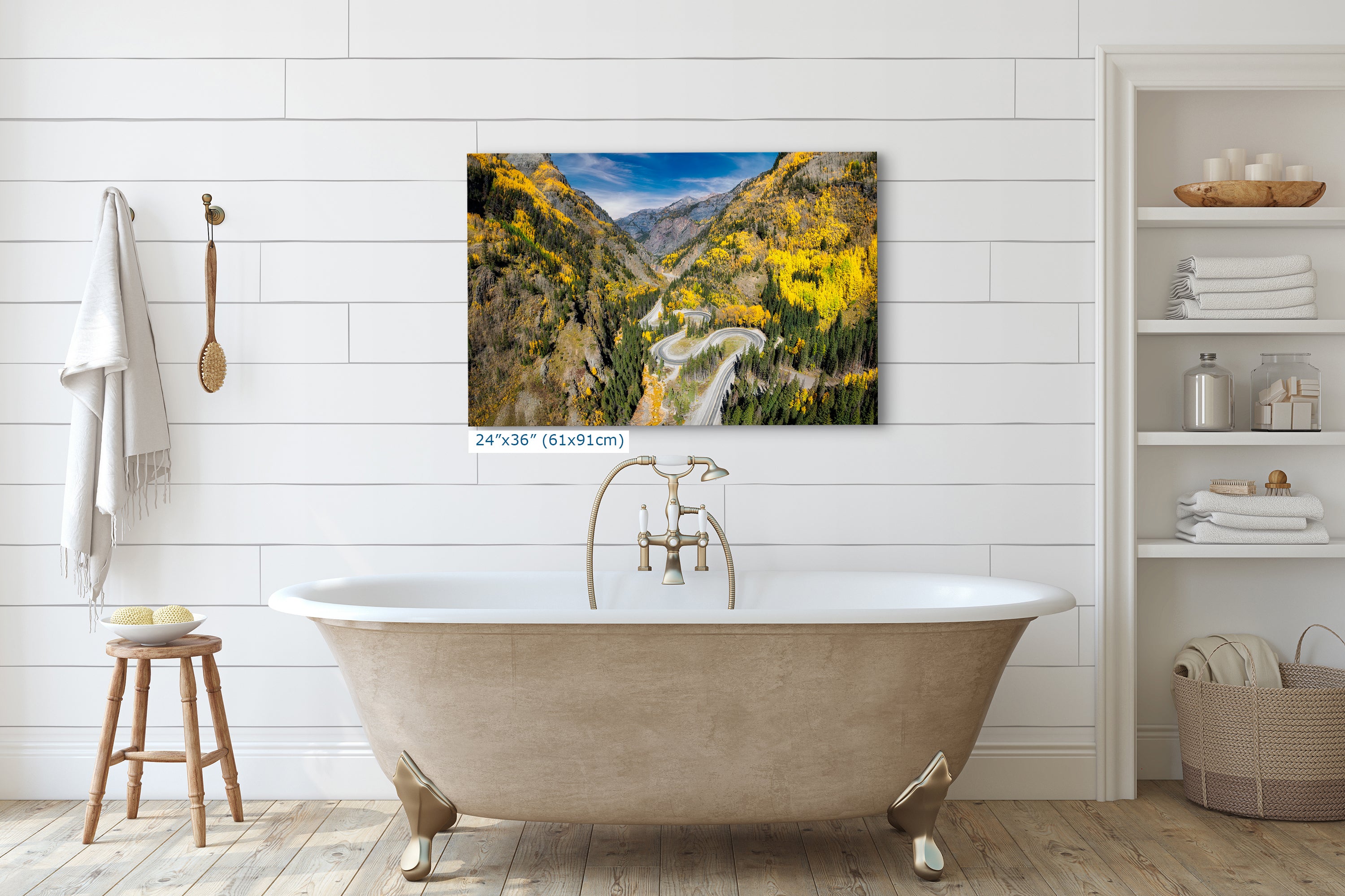 Colorado San Juan Mountain Picture, Million Dollar Highway Fall Colors Aspen Trees Forest Picture, Nature Photo for Relaxation Artwork, Meditation and House Decor
