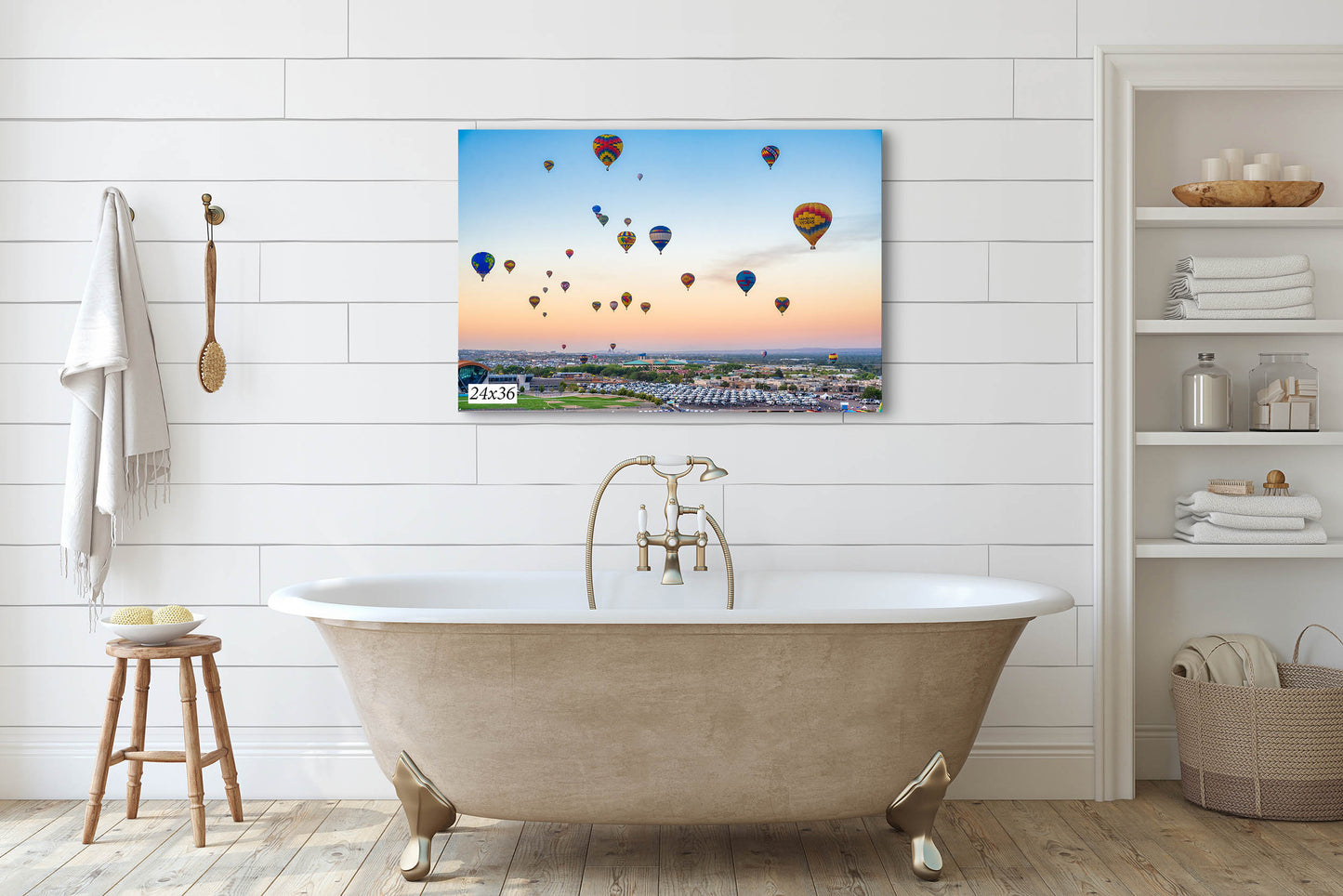 Airstream Rally Aerial View Sunrise Photograph from the 2024 Albuquerque Balloon Fiesta in New Mexico