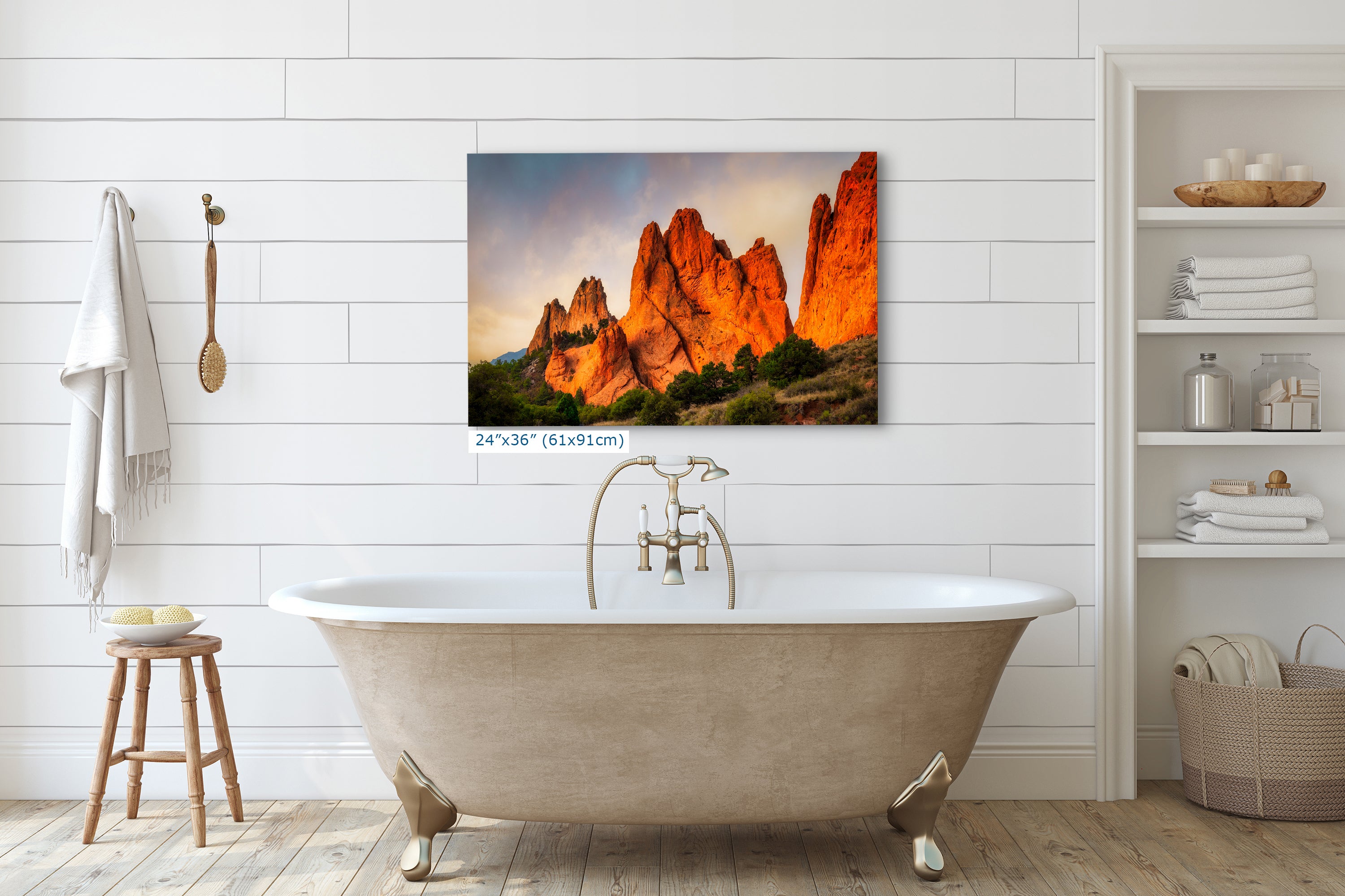 Garden of the Gods Colorado Mountain Picture, Vibrant Rocky Mountain Nature Photo for Meditation Relaxation and Bohemian Decor