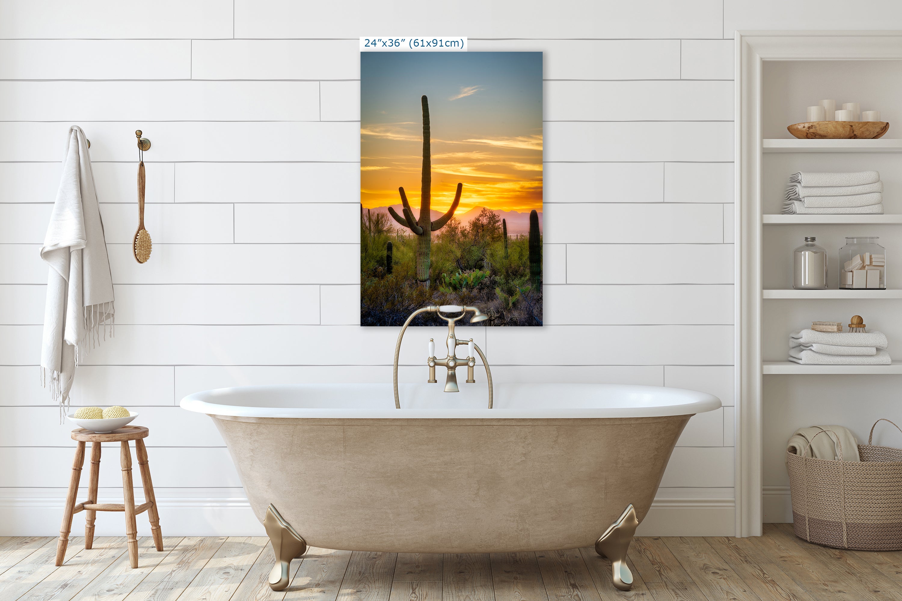 Saguaro National Park Arizona Desert Picture Nature Photo, Bohemian Style Relaxation Artwork, Southwestern Sonoran Desert House Decor