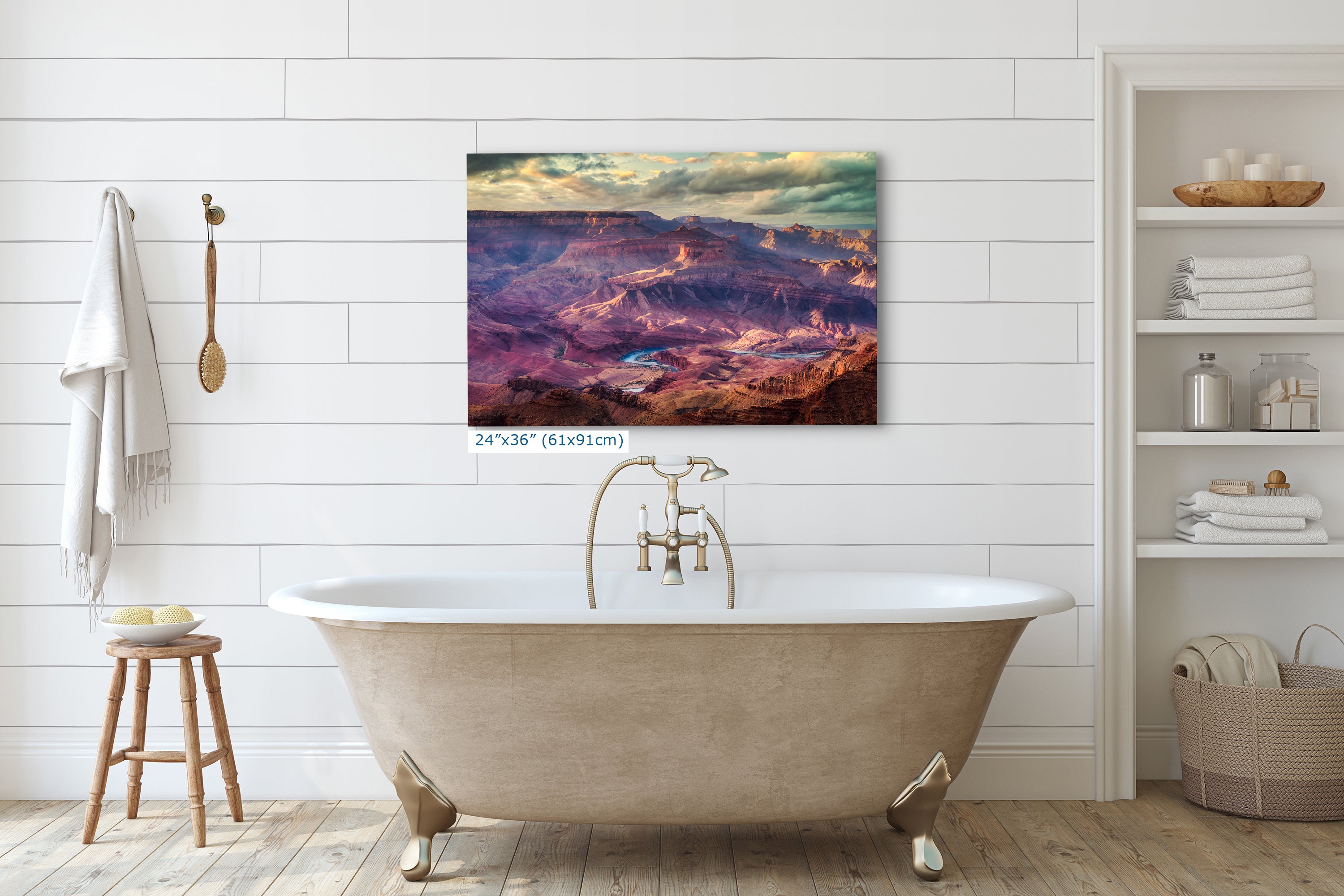 Grand Canyon National Park, Red Rock Arizona Desert Picture Nature Photo, Bohemian Style Relaxation Artwork for Meditation, Apartment, Office & House Decor