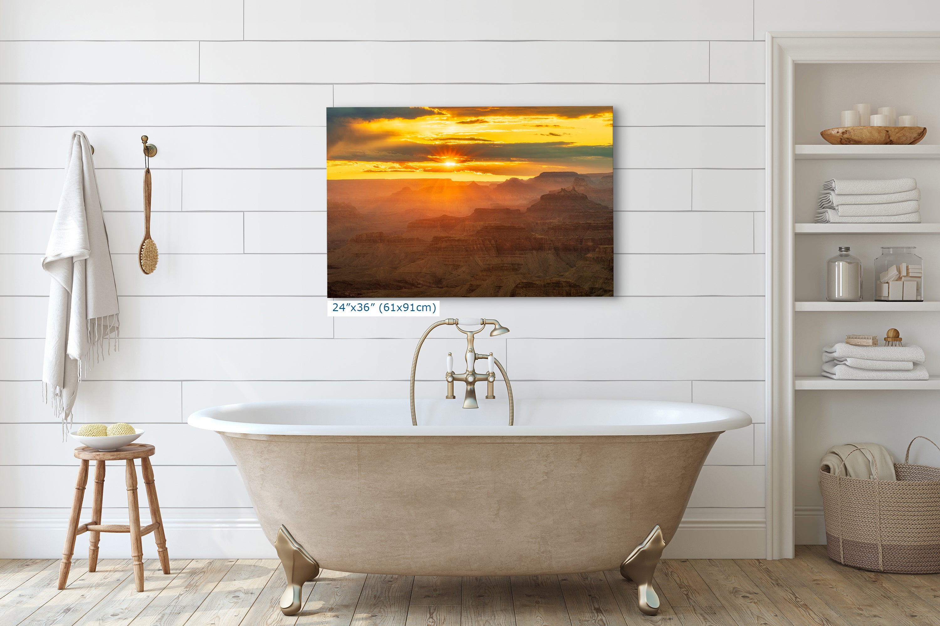 Grand Canyon National Park Sunset, Arizona Desert Picture Nature Photo, Bohemian Style Relaxation Artwork for Meditation, Apartment, Office & House Decor