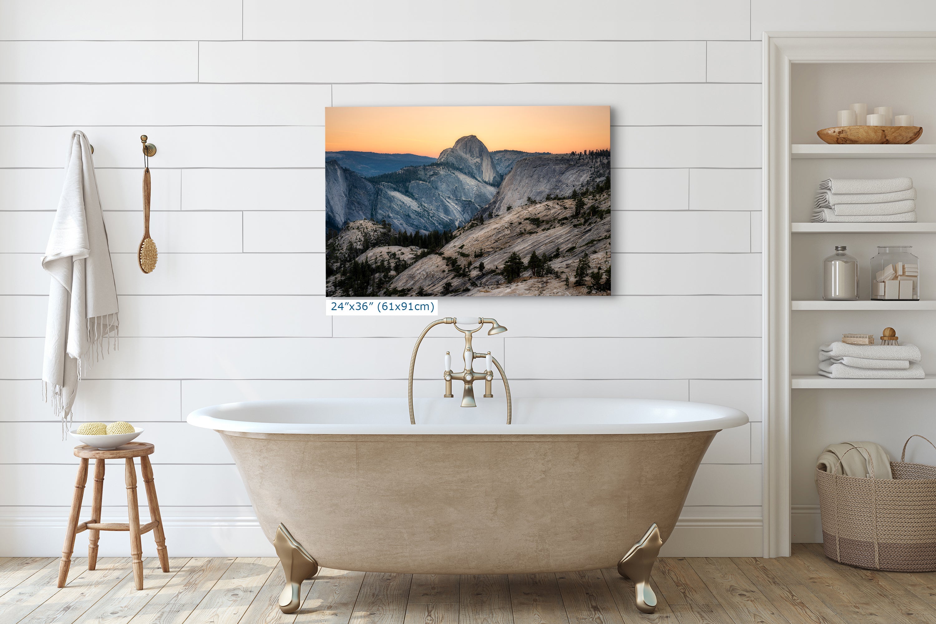 Glacier Point Yosemite National Park Mountain Picture, Half Dome Nature Photo Canvas Relaxation Artwork