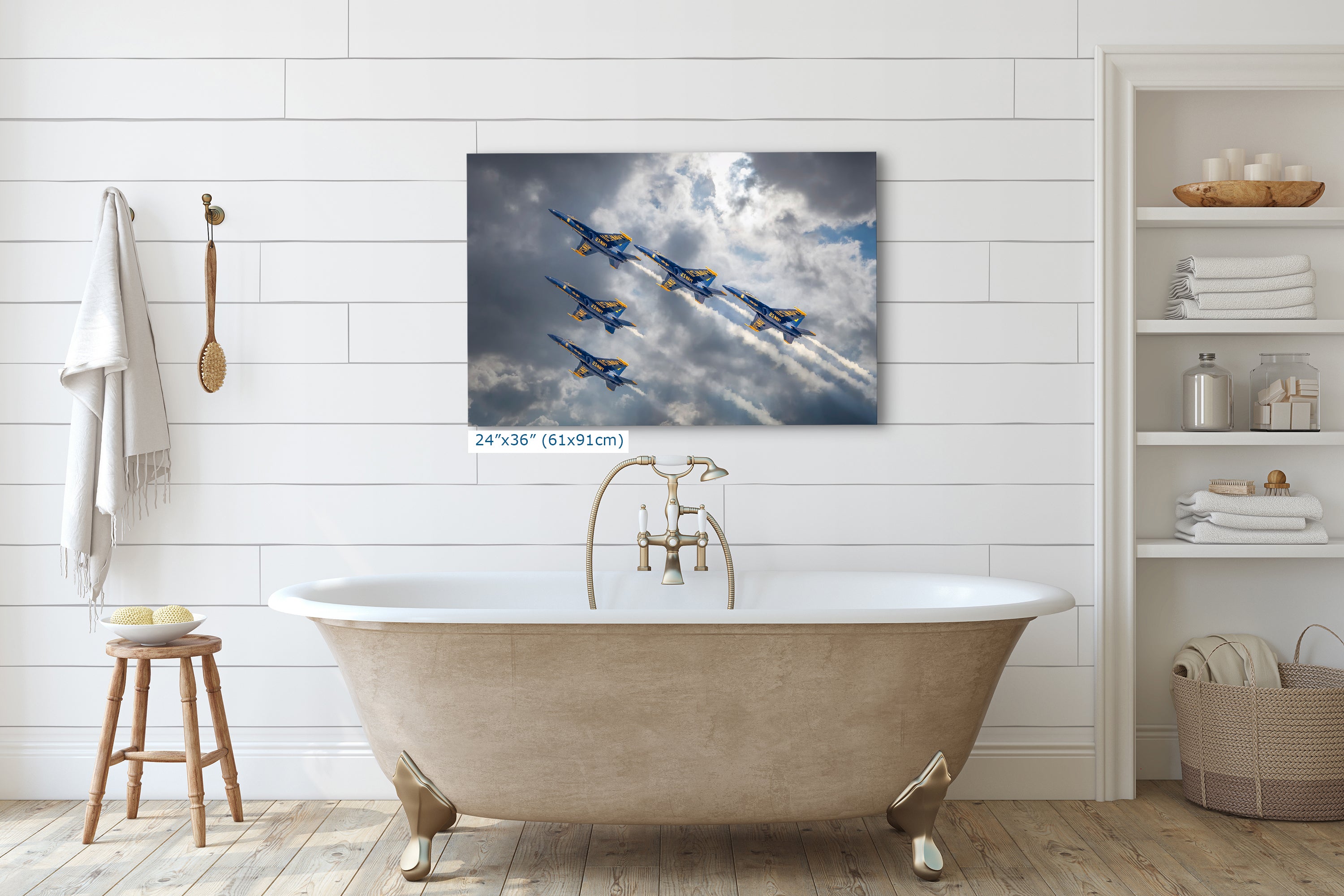 Blue Angels Artwork, FA-18 Super Hornet Military Aircraft Aviation Wall Decor