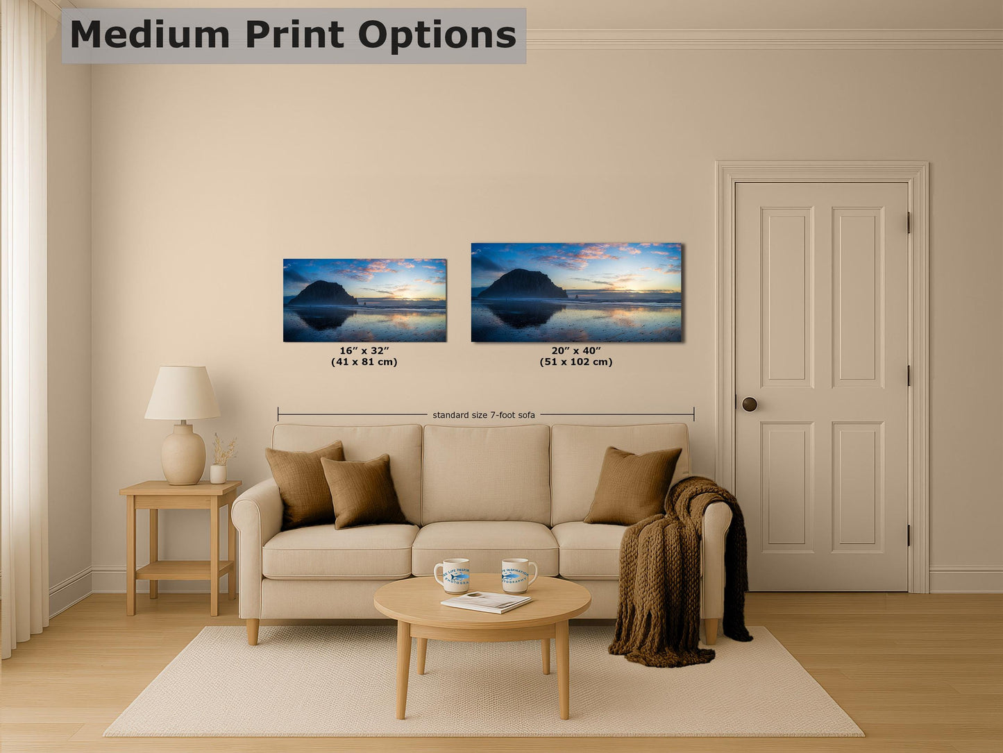Morro Bay California Coastline Ocean Picture Nature Photo, Morro Rock Reflection, Coastal Relaxation Artwork, Dorm Room, Office & House Decor