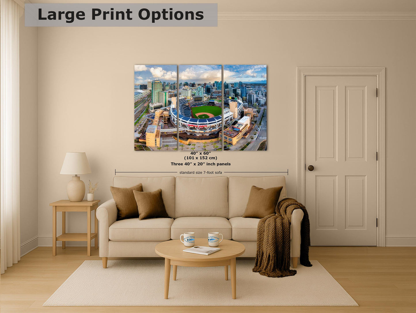 San Diego Padres Baseball Petco Park SD Skyline Print – MLB Stadium Wall Art for Sports Fans & Home Decor