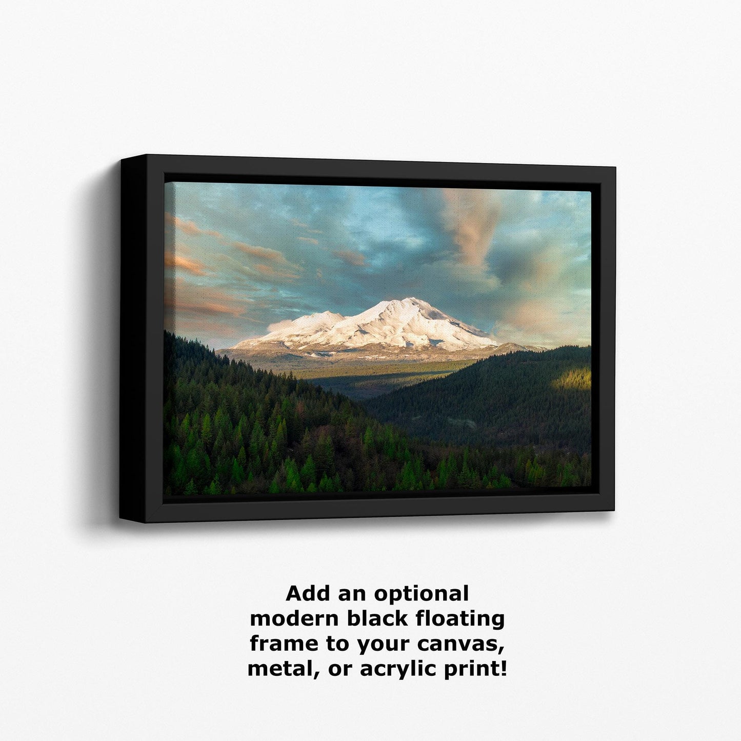 Mount Shasta Mountain Picture Nature Photo, California Mountain Relaxation Artwork for Meditation, Office, Apartment and House Decor