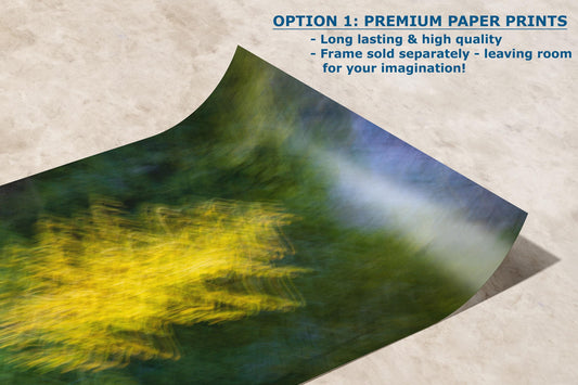 Impressionist Art Forest Picture Abstract Nature Photo, Relaxation Artwork, Forest Bathing Wall Decor, Meditation, Bohemian Style Canvas Print