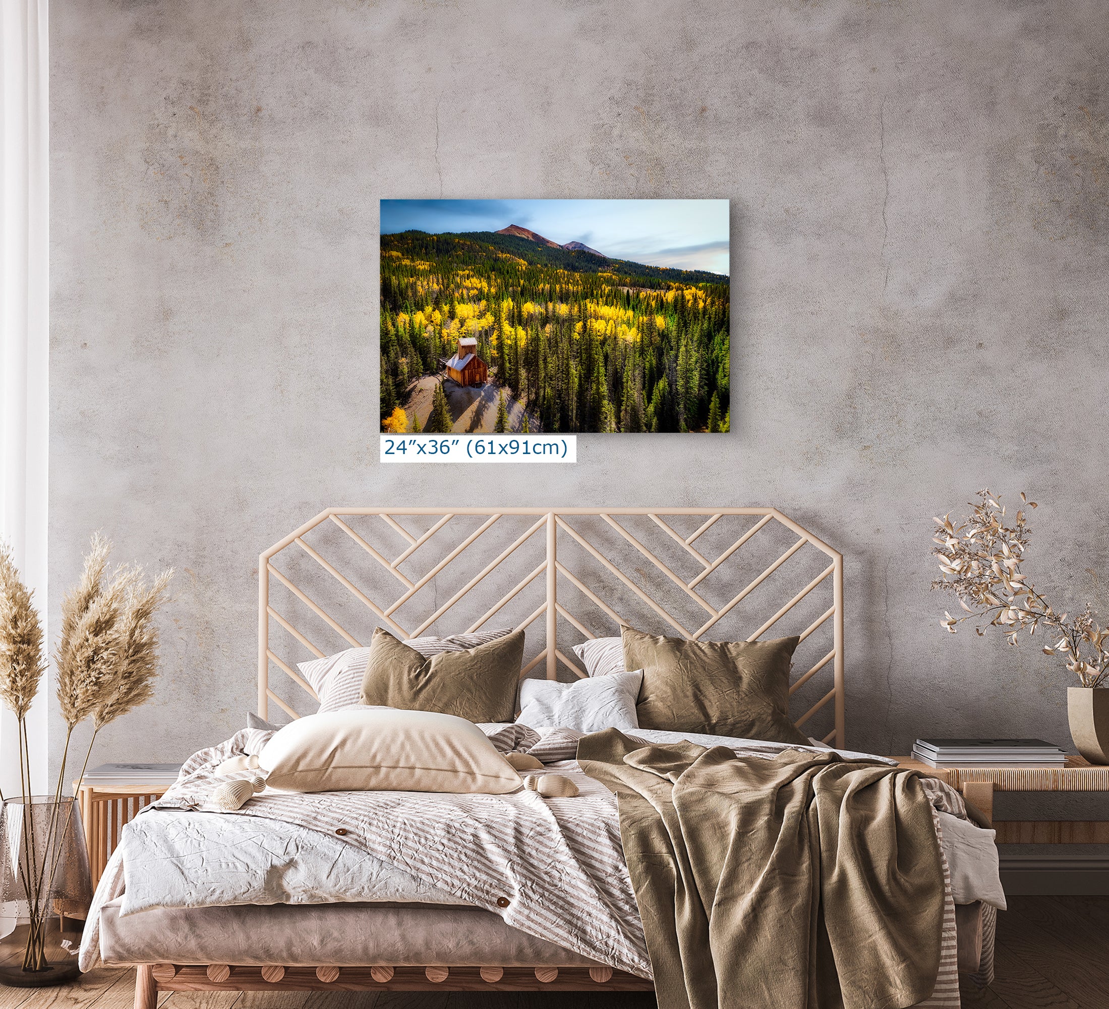 Colorado Boy Mine, San Juan Mountain Picture, Fall Colors Aspen Trees Forest Picture Nature Photo for Relaxation Artwork, Meditation and House Decor