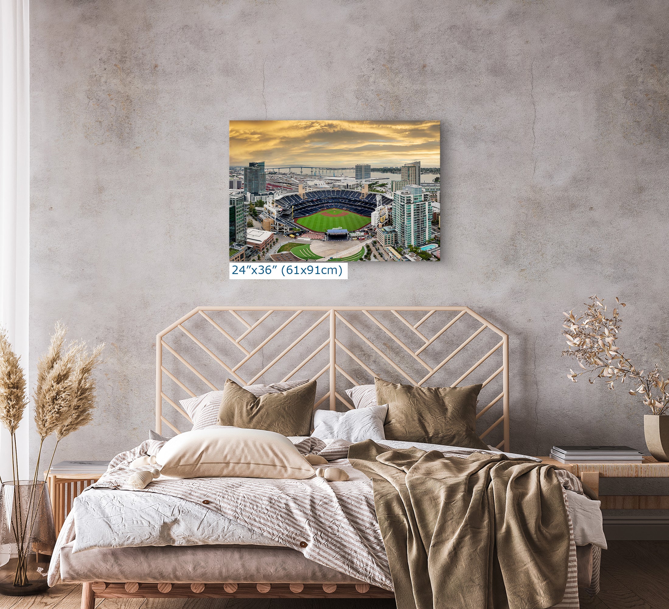 San Diego Padres Baseball Stadium Petco Park Sunset Canvas Print