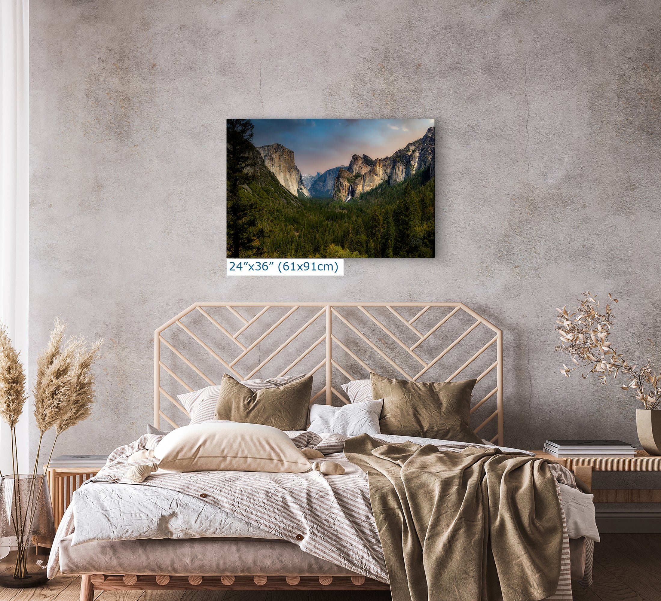 Yosemite National Park Mountain Picture Nature Photo Bohemian Relaxation Artwork for Meditation