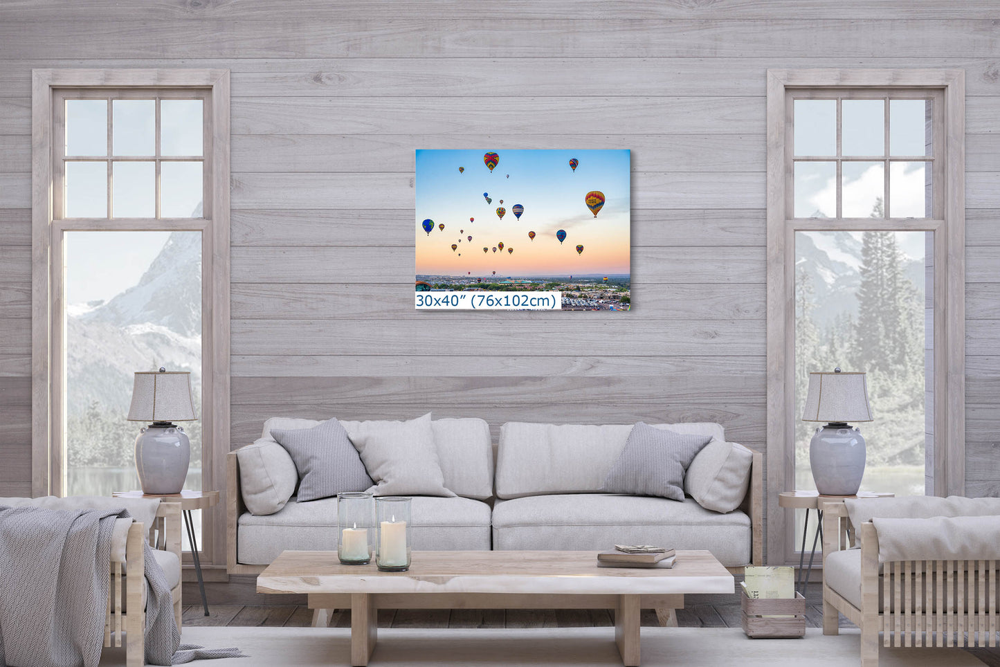 Airstream Rally Aerial View Sunrise Photograph from the 2024 Albuquerque Balloon Fiesta in New Mexico