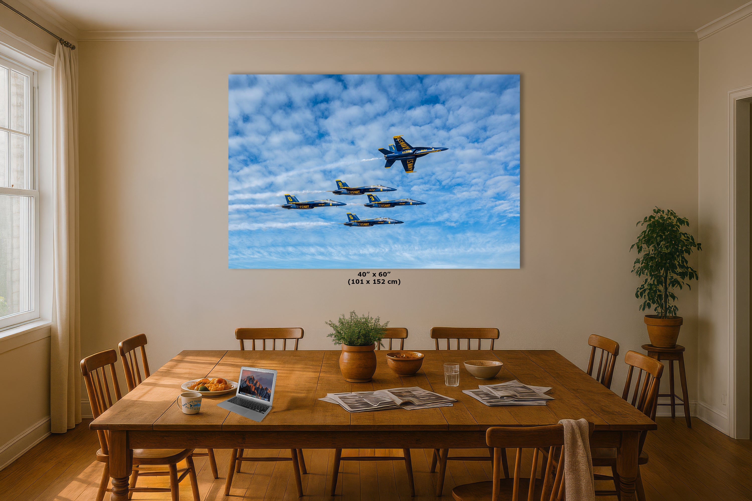 Blue Angels Aviation Artwork, FA-18 Super Hornet Military Aircraft Print