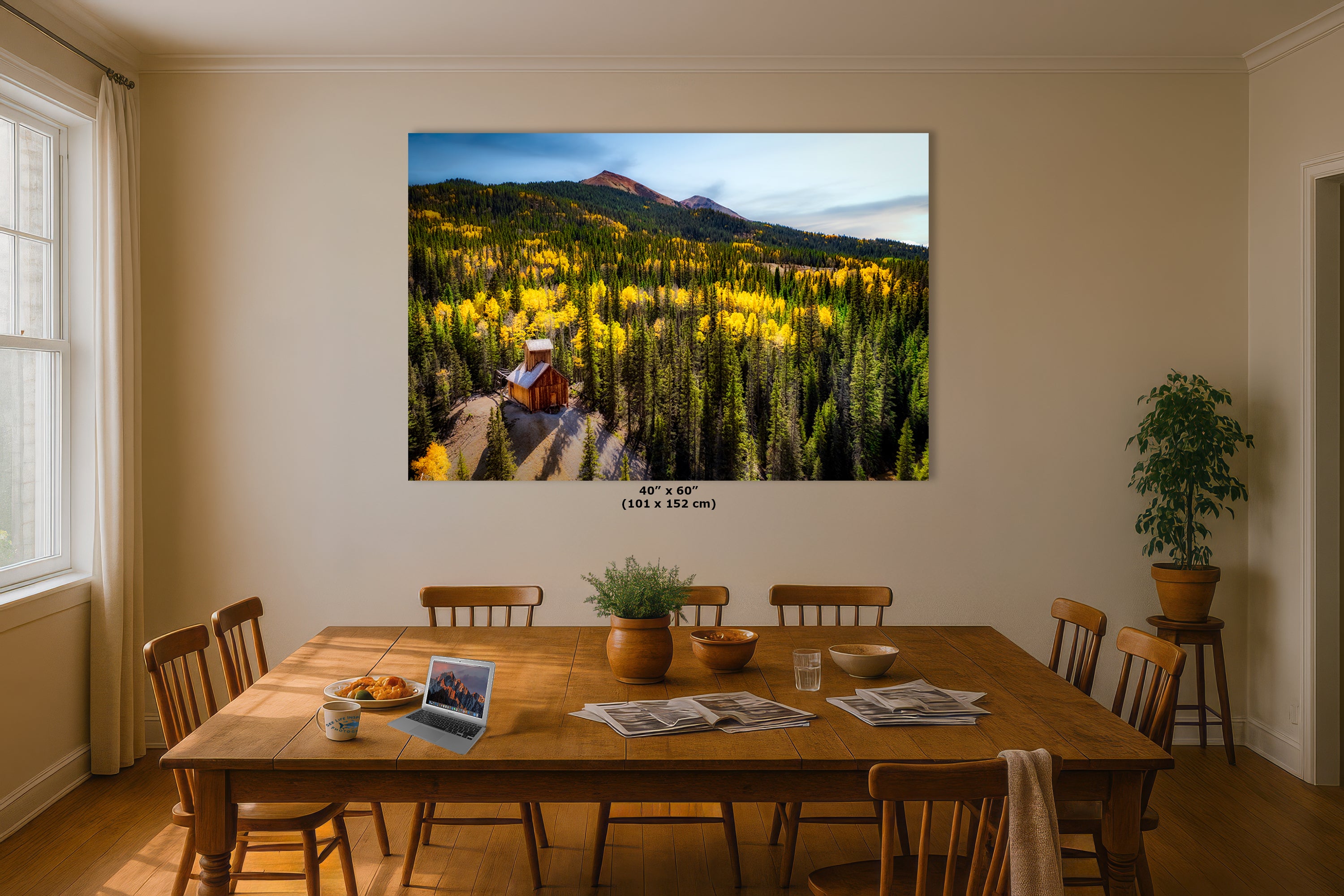 Colorado Boy Mine, San Juan Mountain Picture, Fall Colors Aspen Trees Forest Picture Nature Photo for Relaxation Artwork, Meditation and House Decor