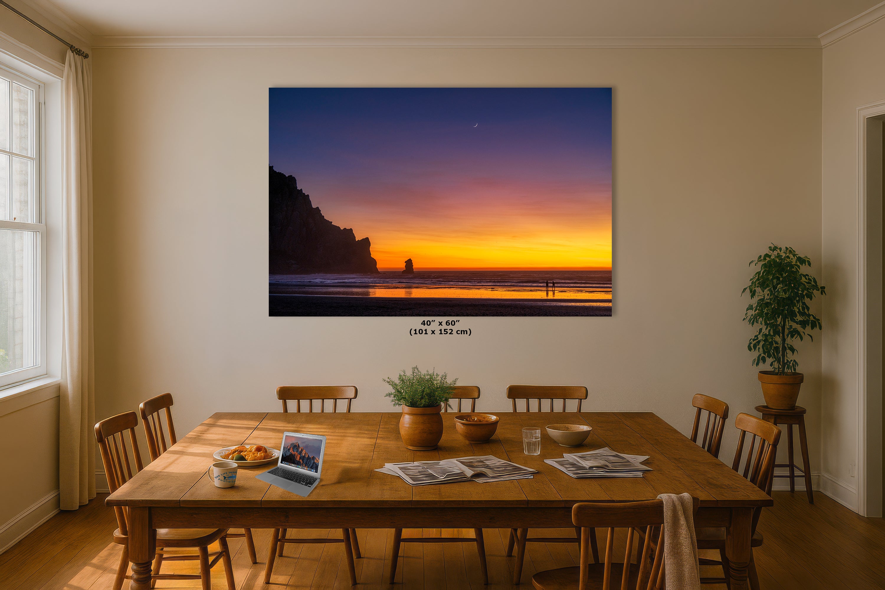 Morro Bay California Coastline Ocean Picture Nature Photo, Morro Rock Sunset Coastal Relaxation Artwork, Dorm Room, Office & House Decor
